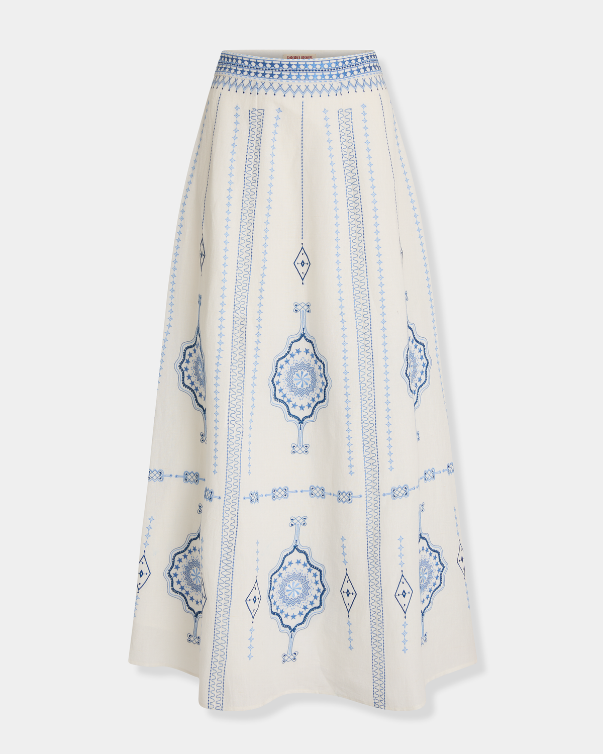 Camille Skirt with Soft Celestial Embroidery