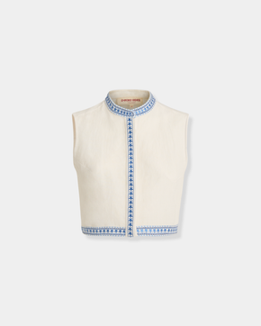 Andorra Top with Celestial Embroidery