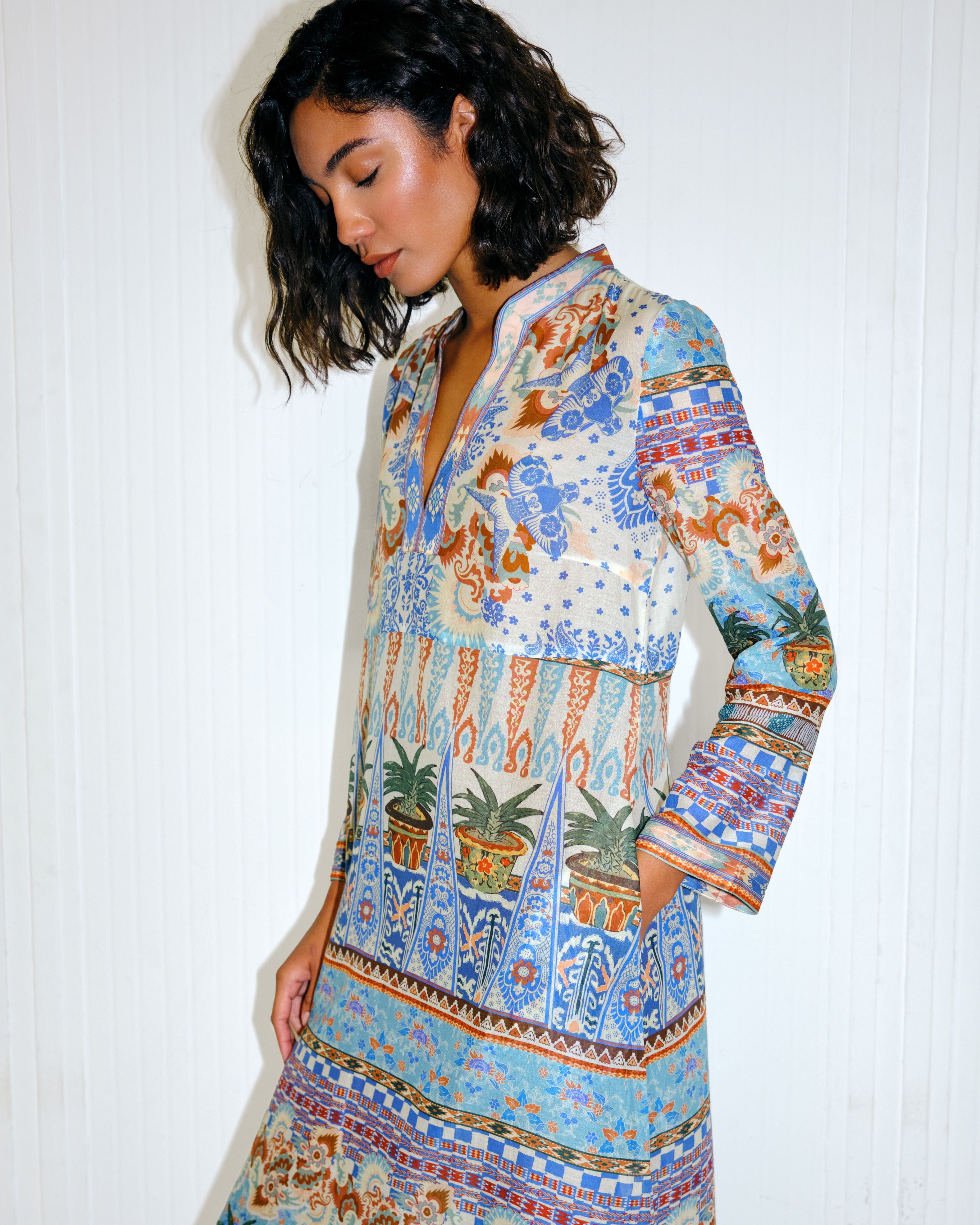 Giada Caftan in Chimera Print