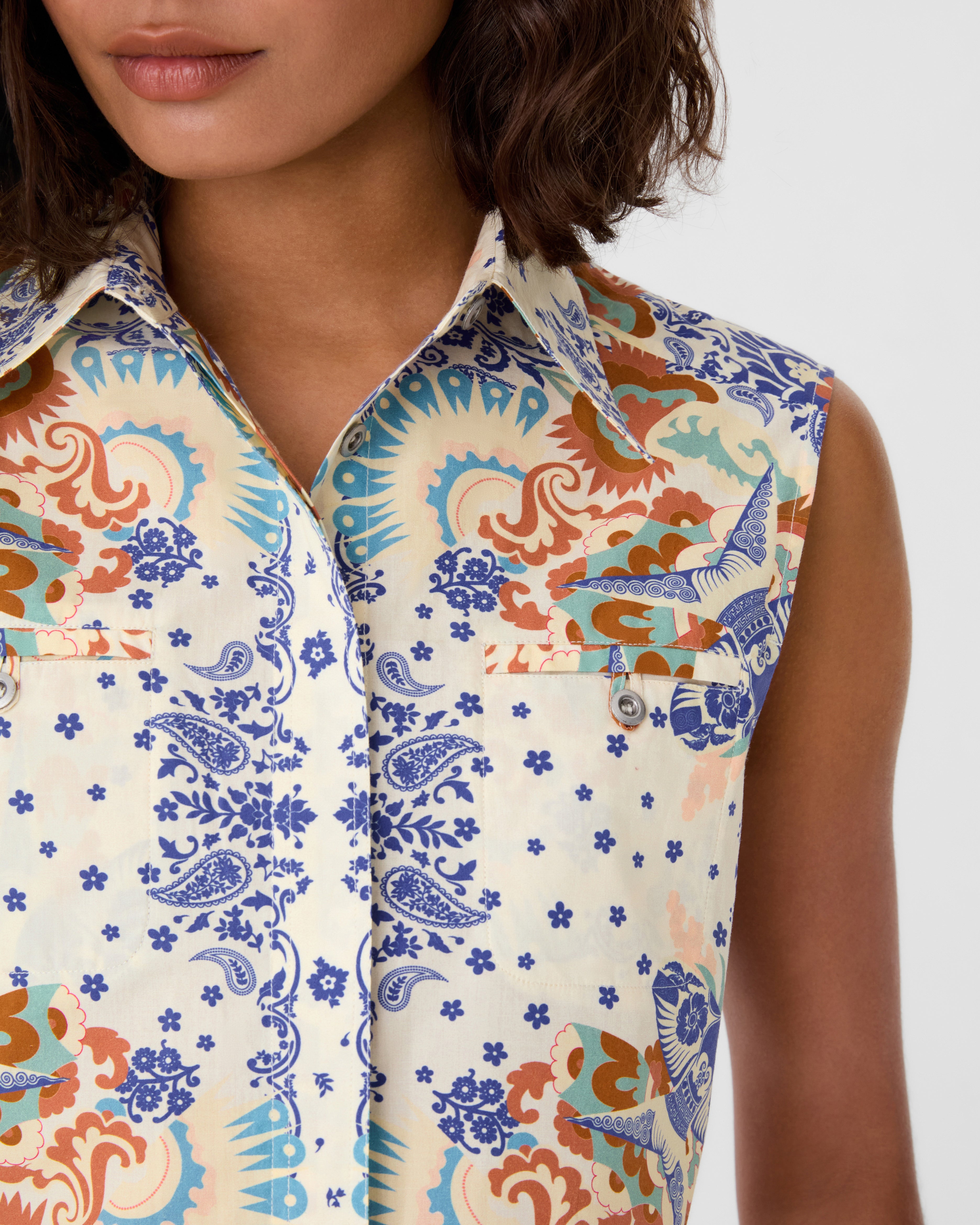 Caterina Top in Chimera Print