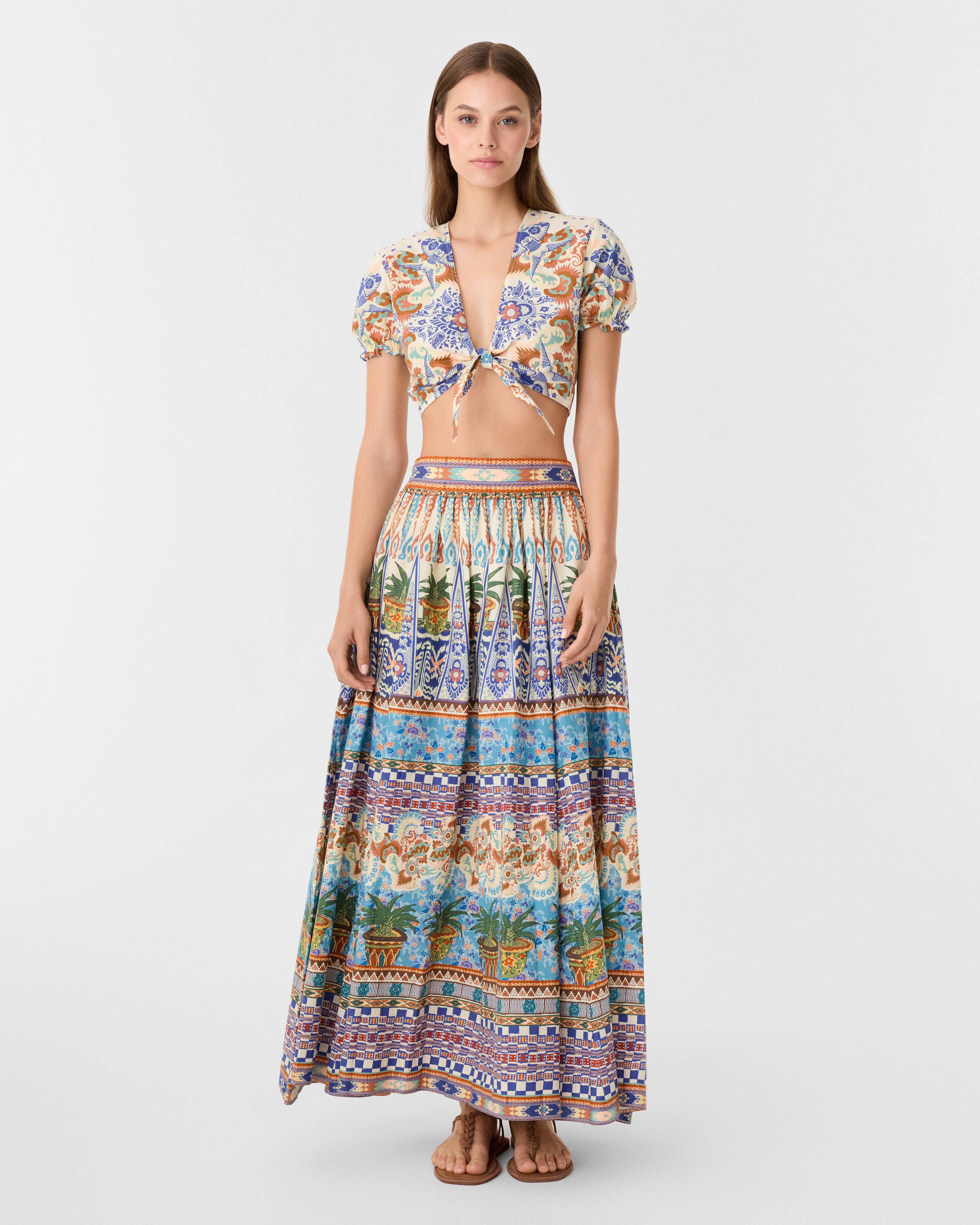 Poppy Top in Chimera Print