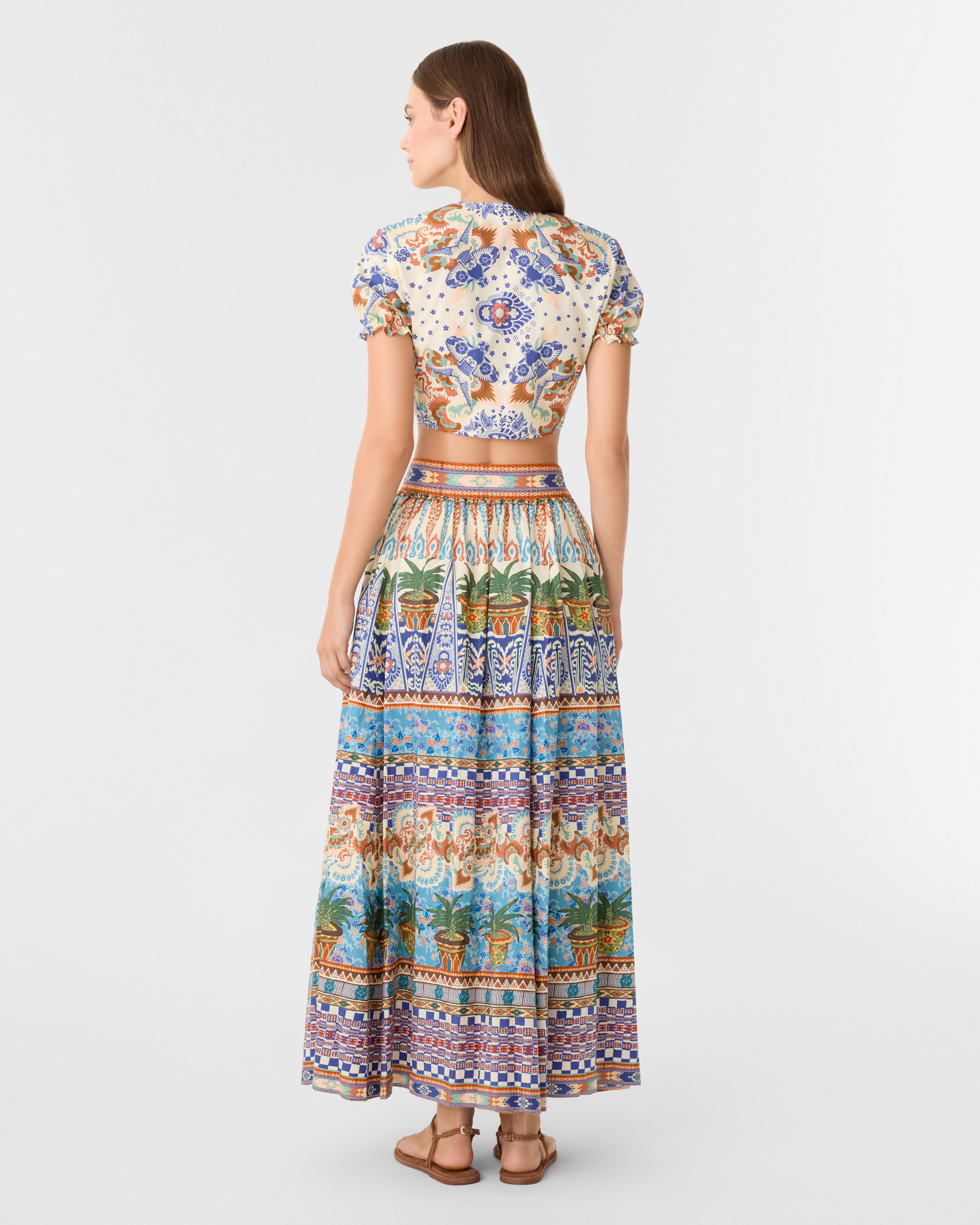 Poppy Top in Chimera Print