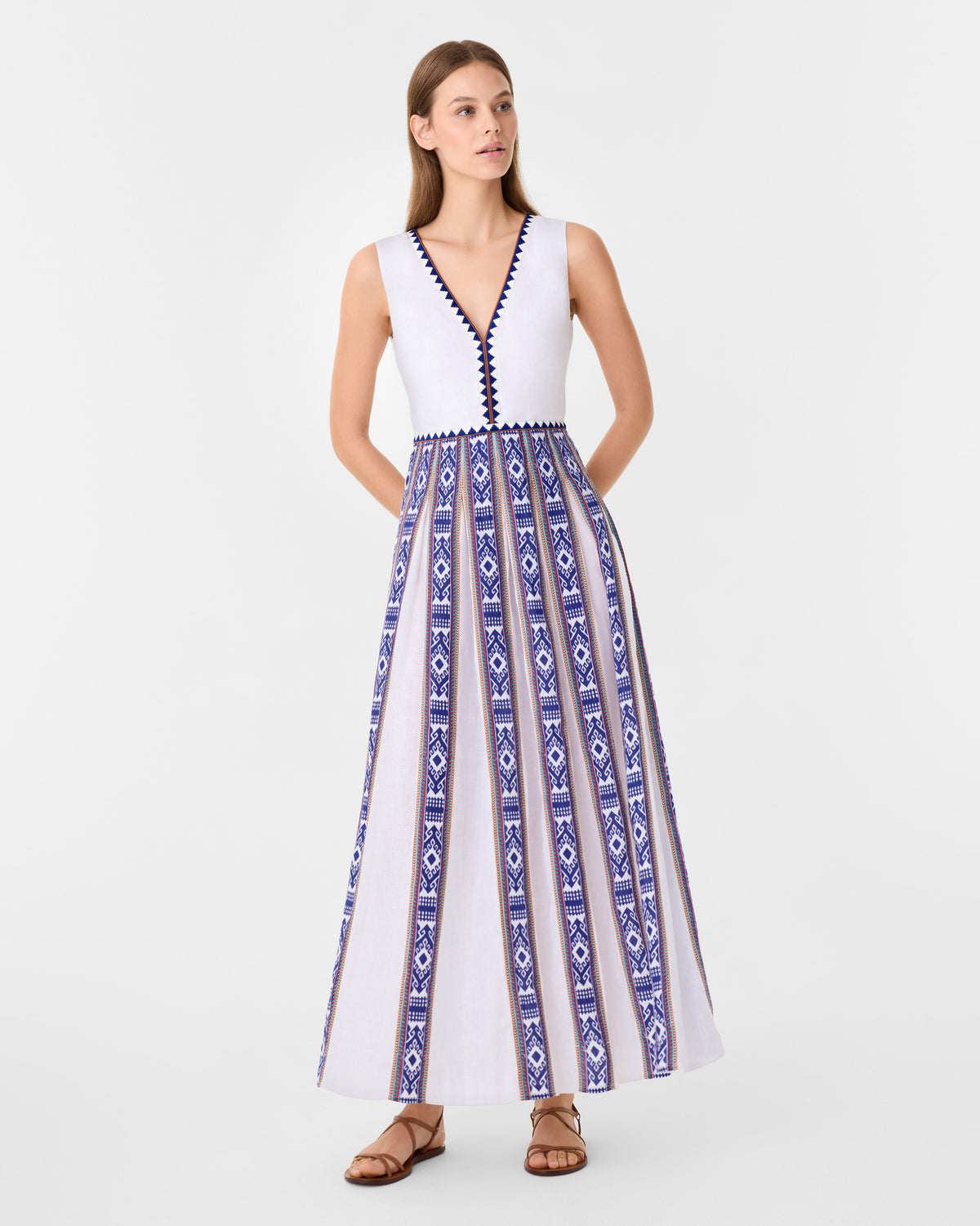 Cinzia Dress in Blue Horizon Print