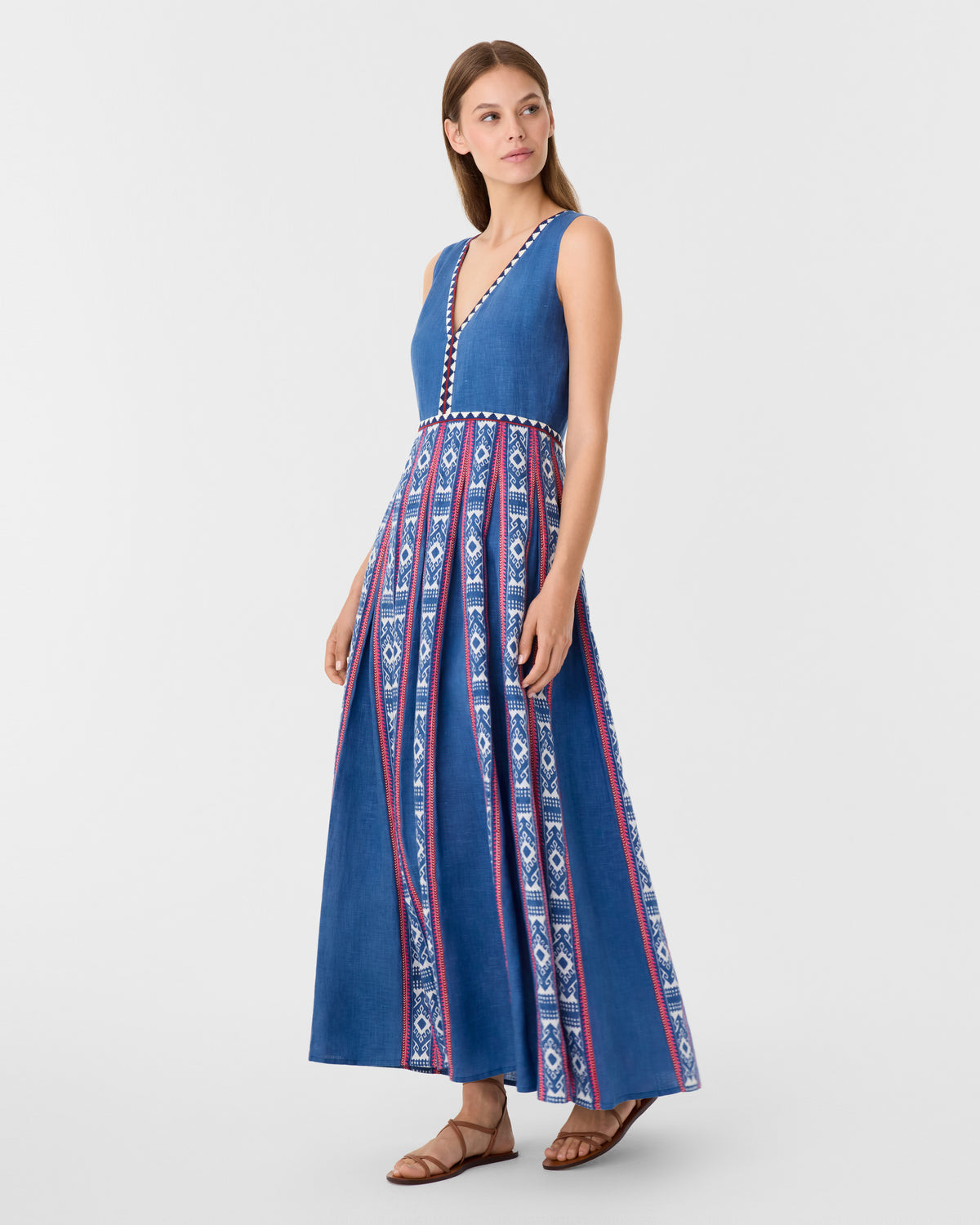 Cinzia Dress in Blue Horizon Print