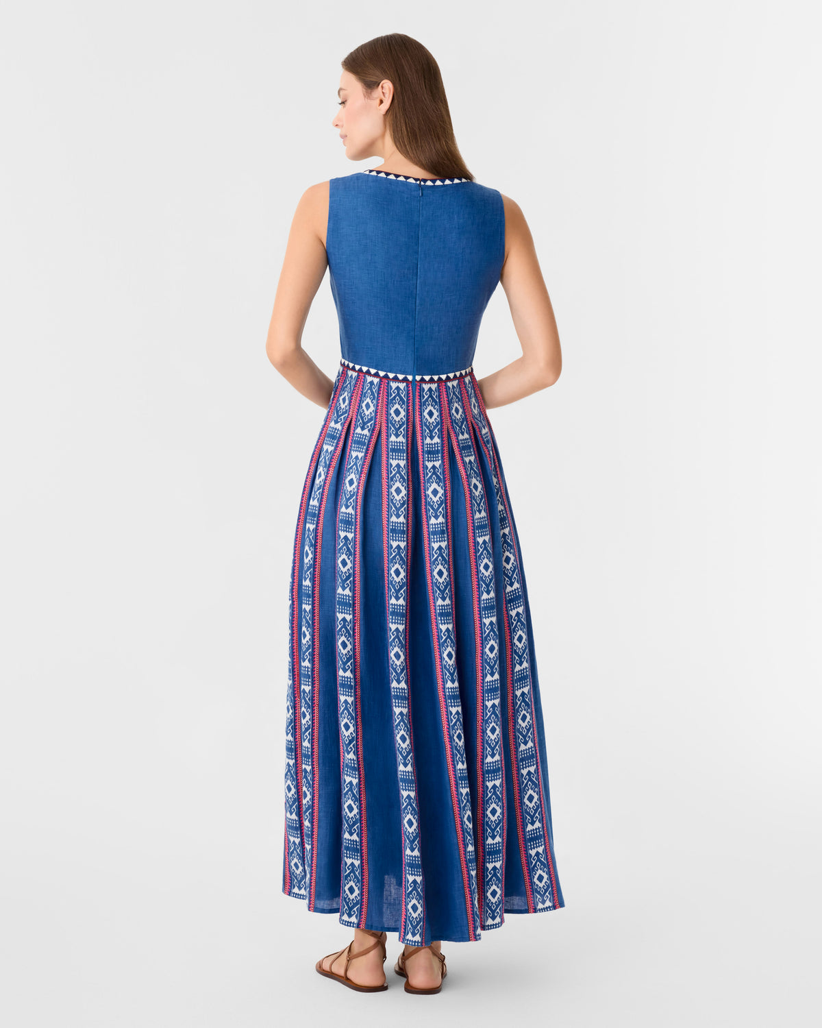 Cinzia Dress in Blue Horizon Print