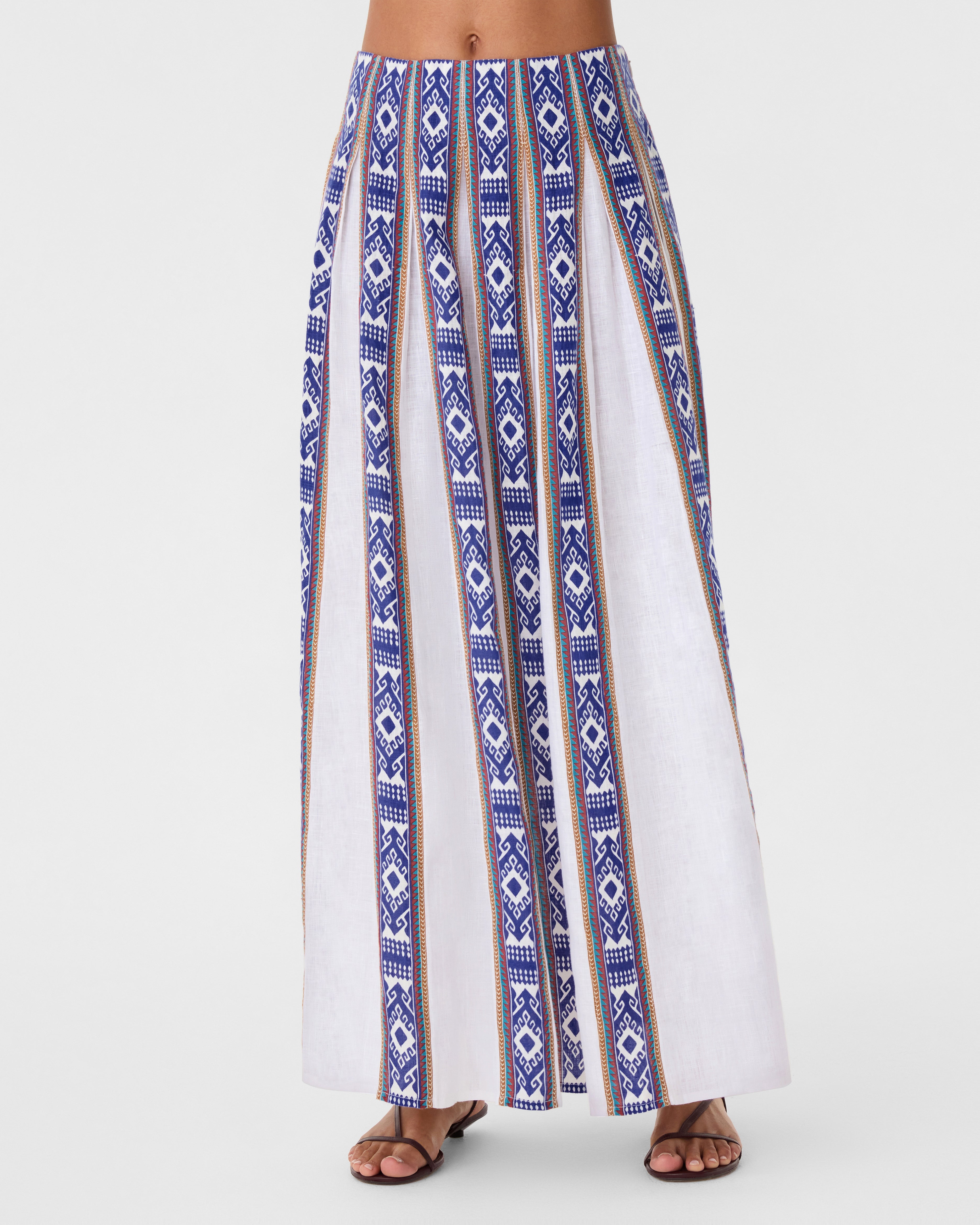 Aurelia Skirt in Blue Horizon Print