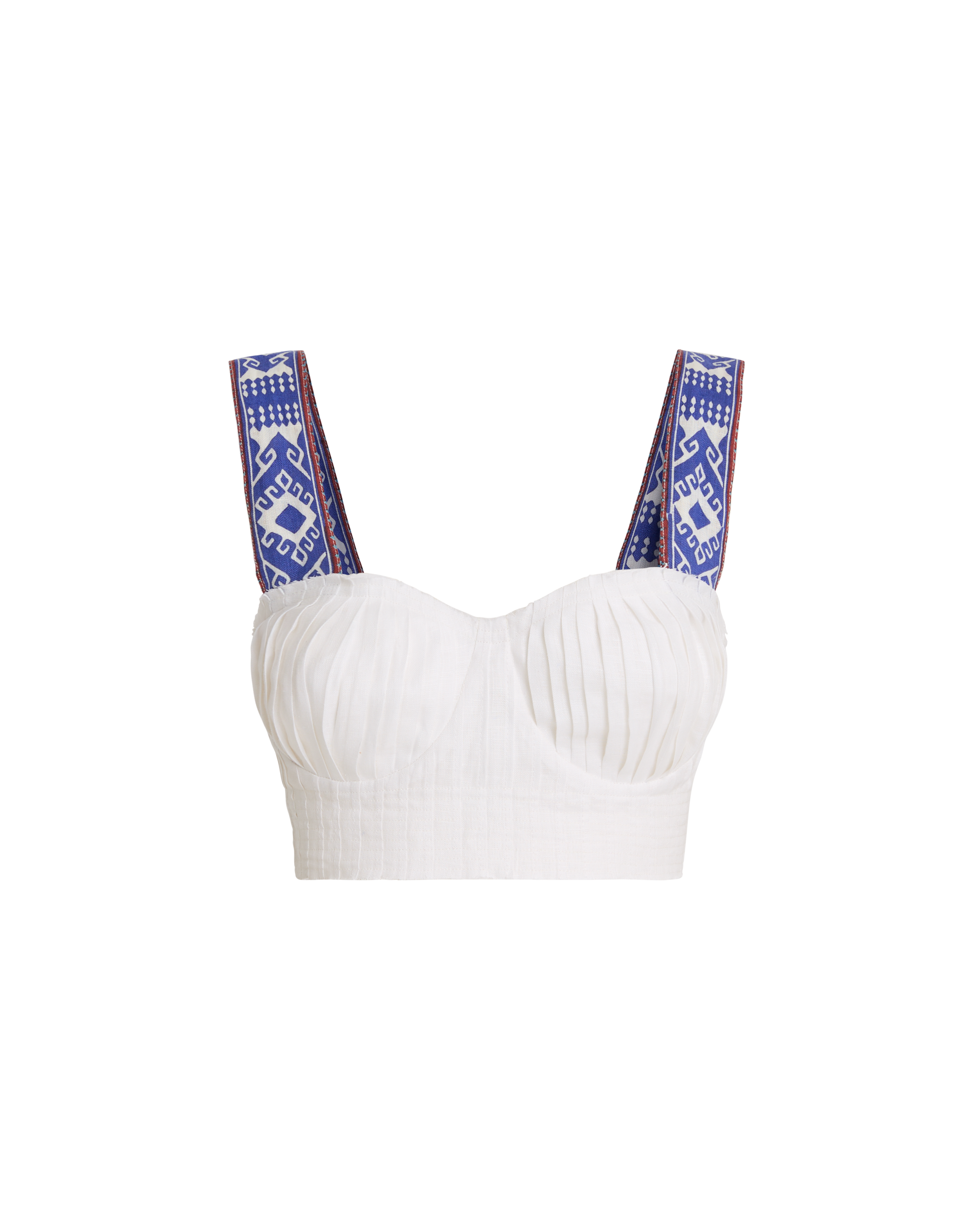 Dalia Top in Blue Horizon Print