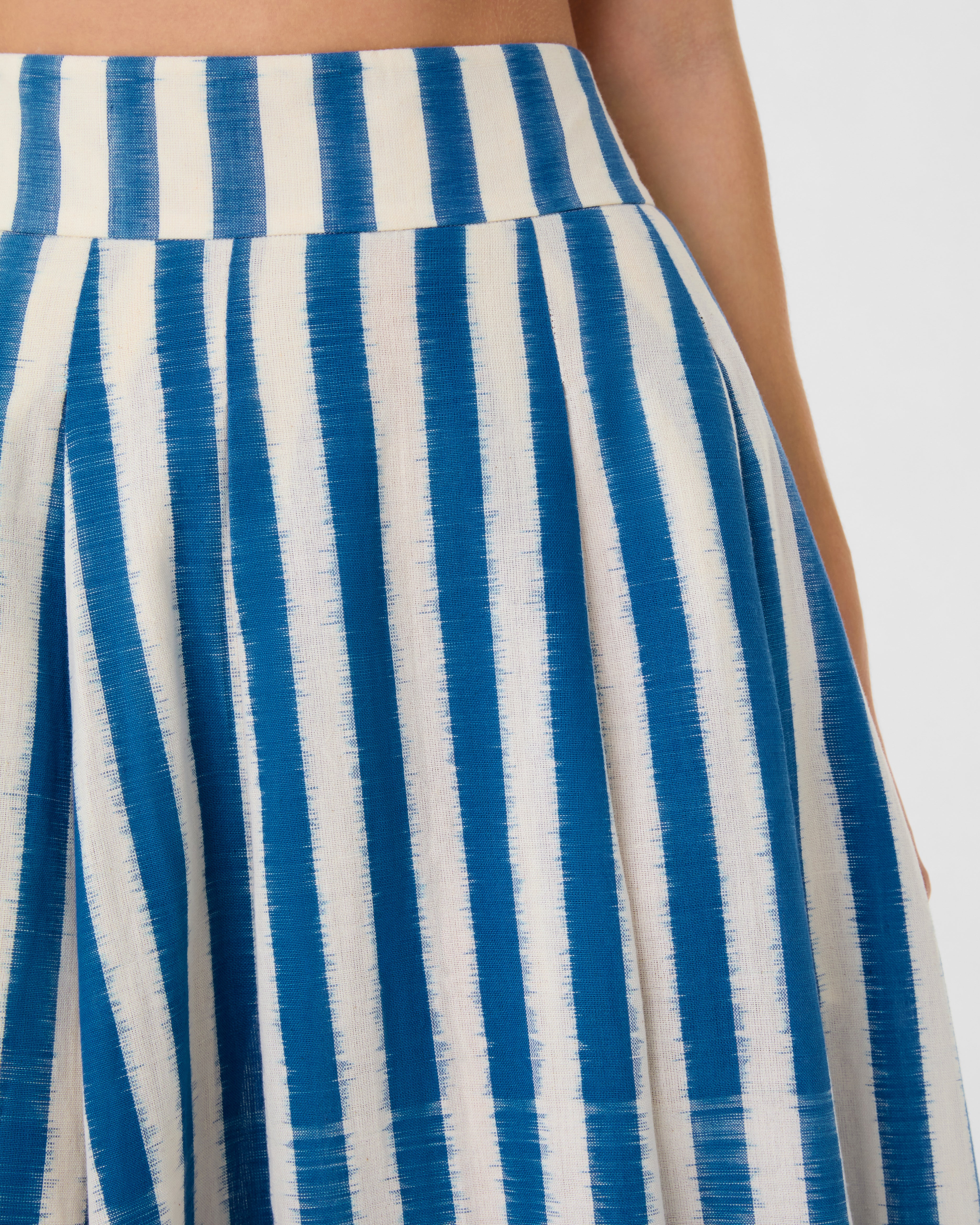 Flaminia Skirt in Ikat Stripes