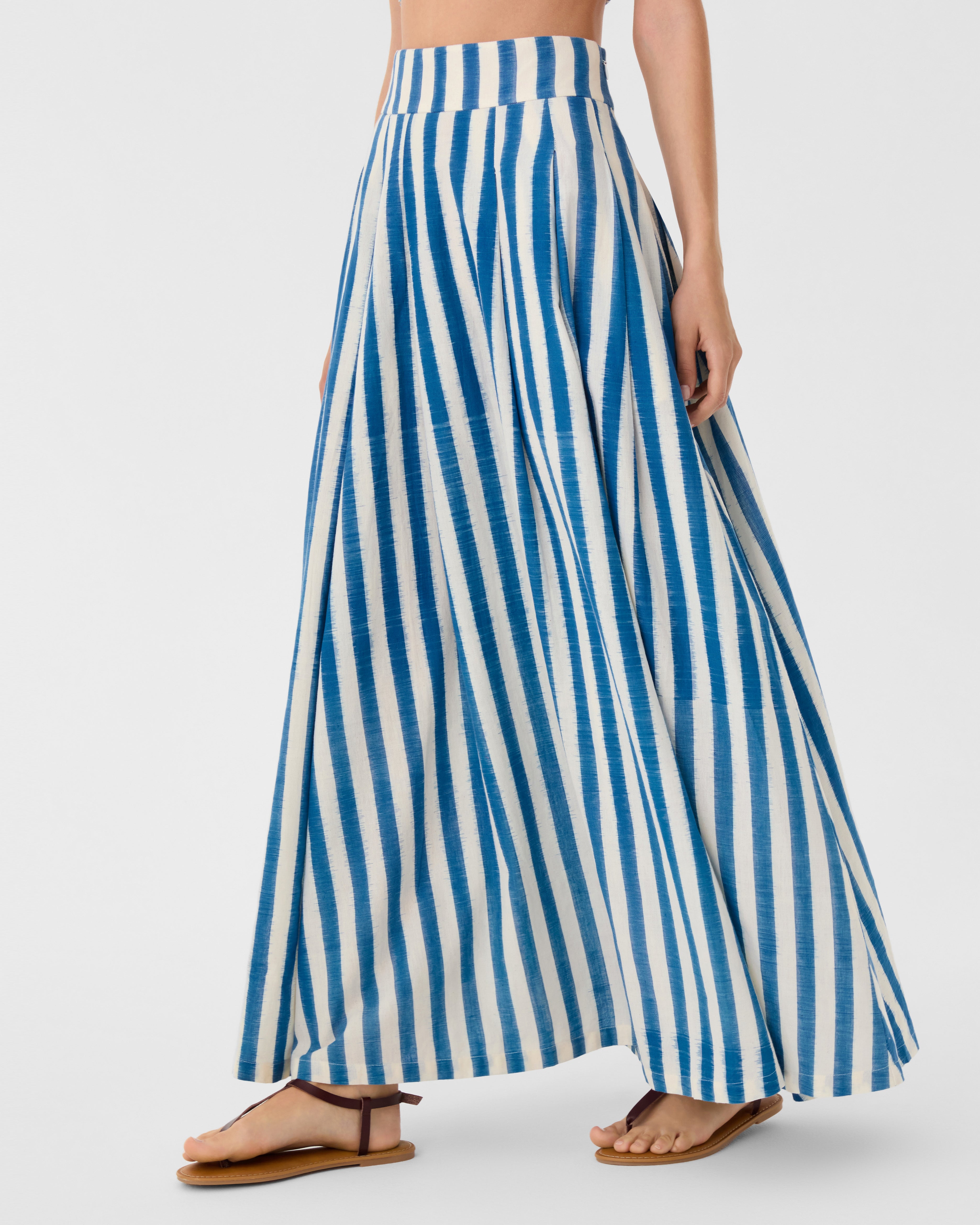 Flaminia Skirt in Ikat Stripes