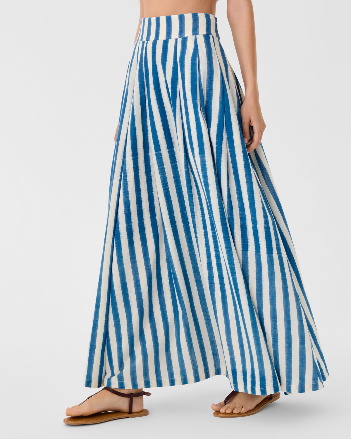 Flaminia Skirt in Ikat Stripes
