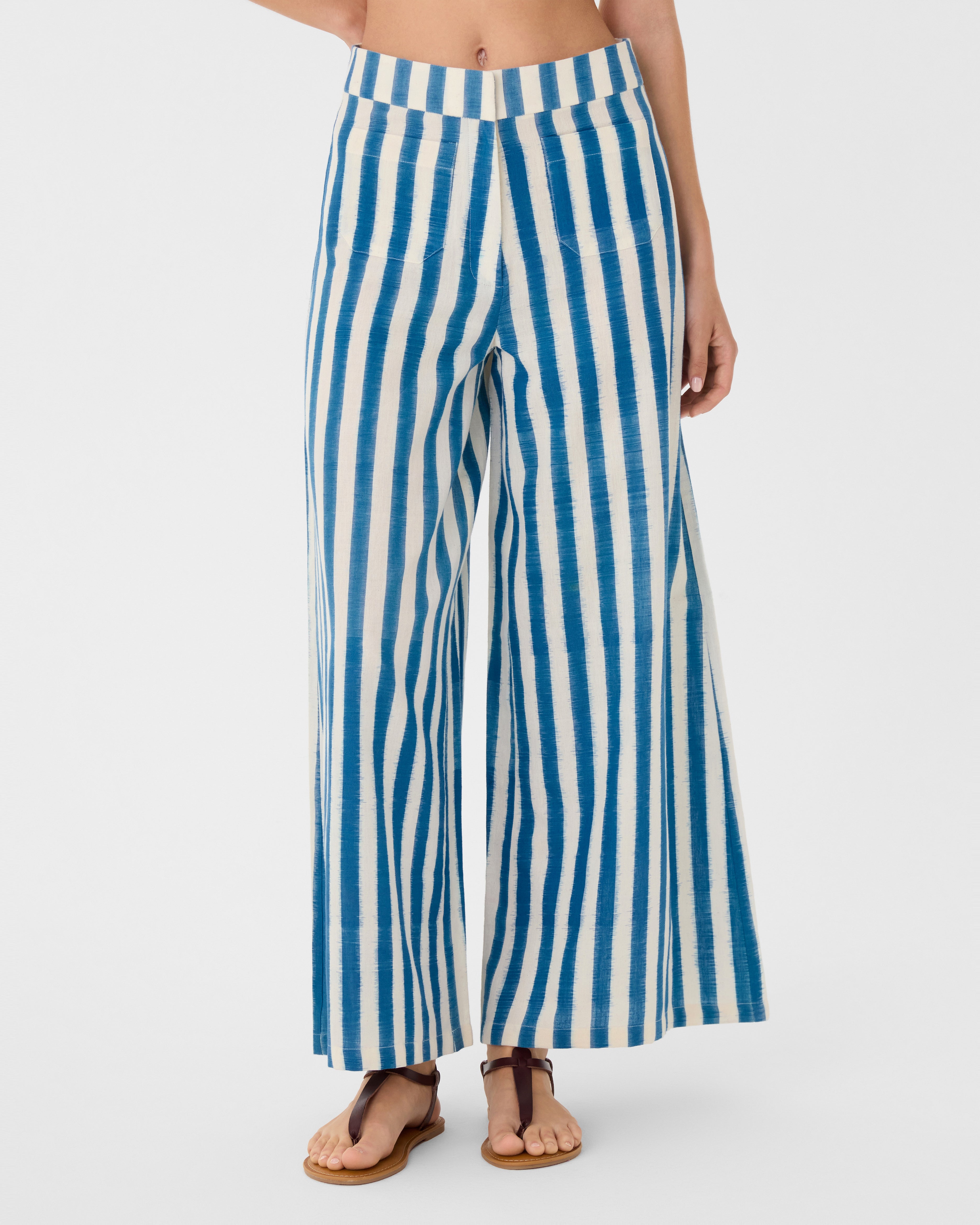 Adele Trousers in Ikat Stripes