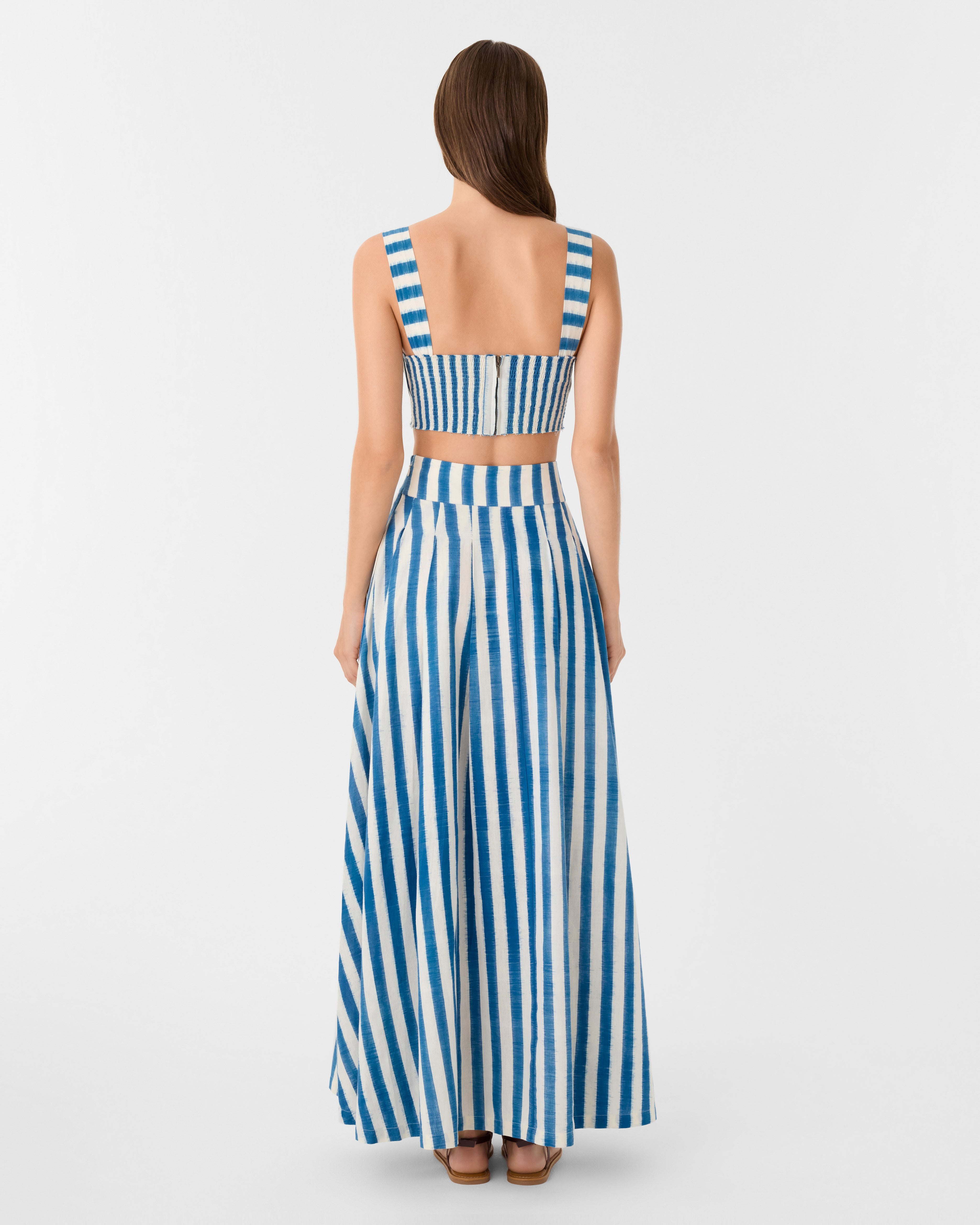 Dalia Top in Ikat Stripes