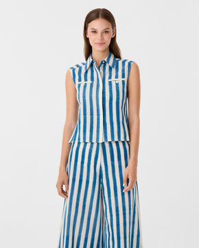 Ylenia Top in Ikat Stripes
