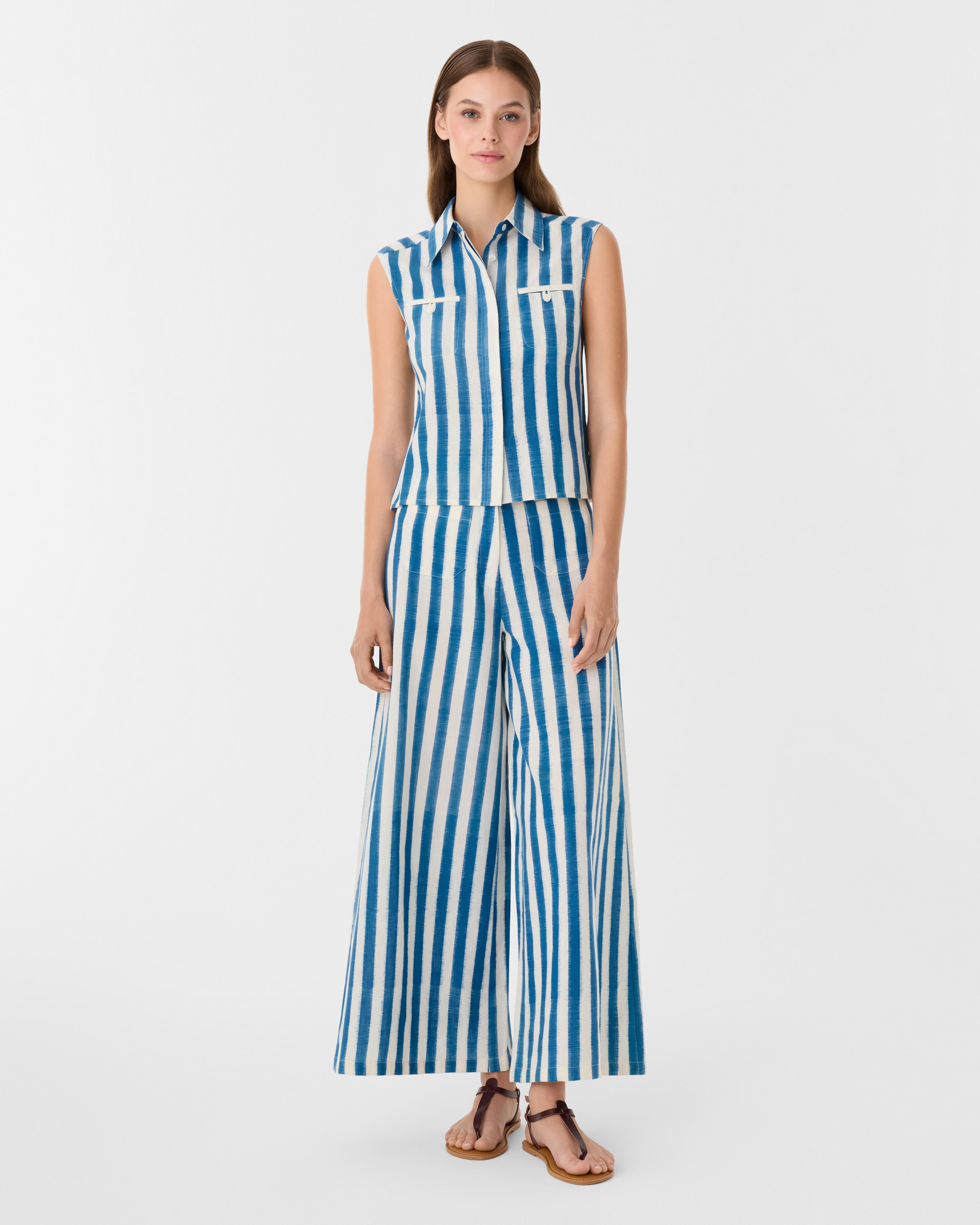 Ylenia Top in Ikat Stripes