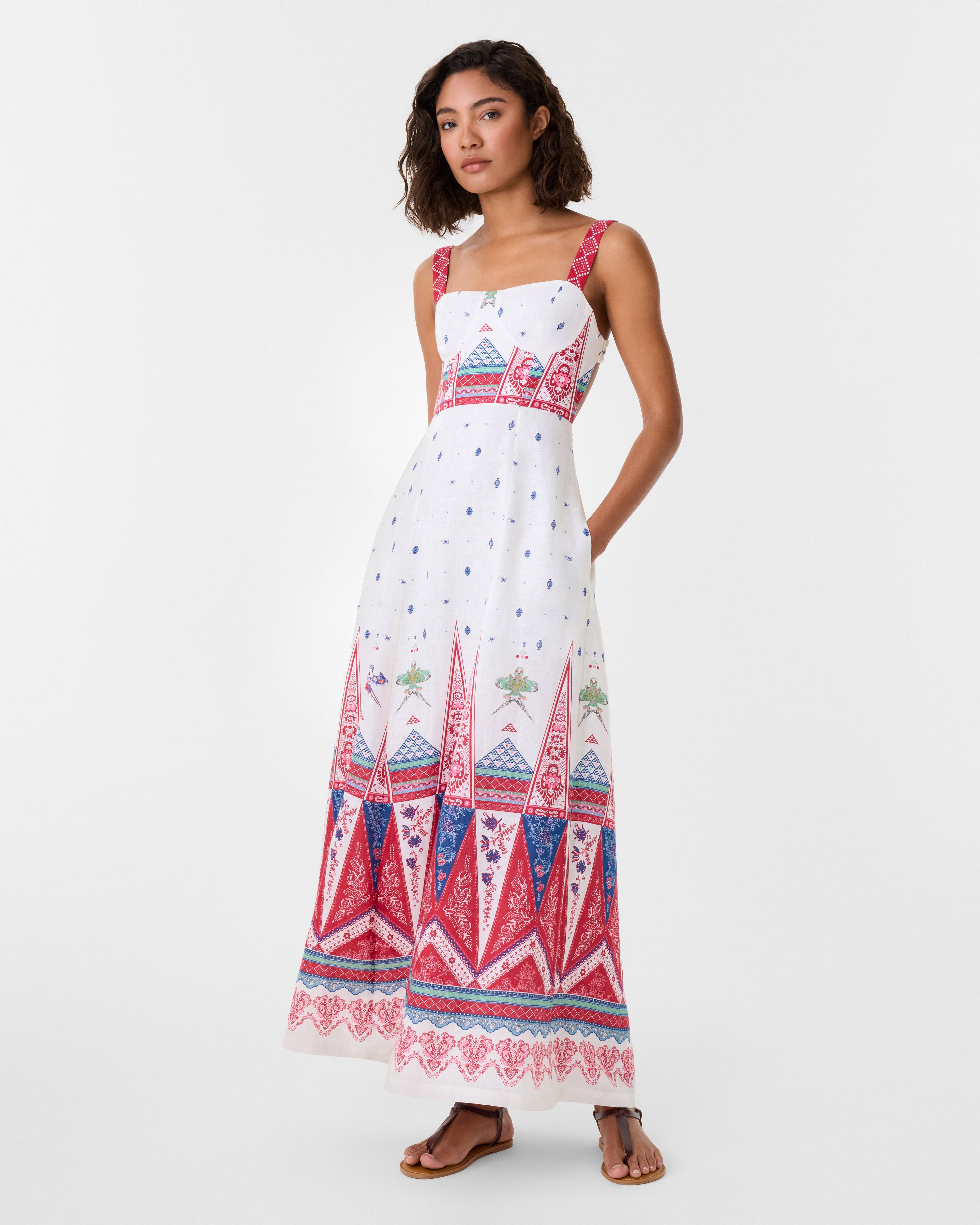 Azzurra Dress in Kites Print