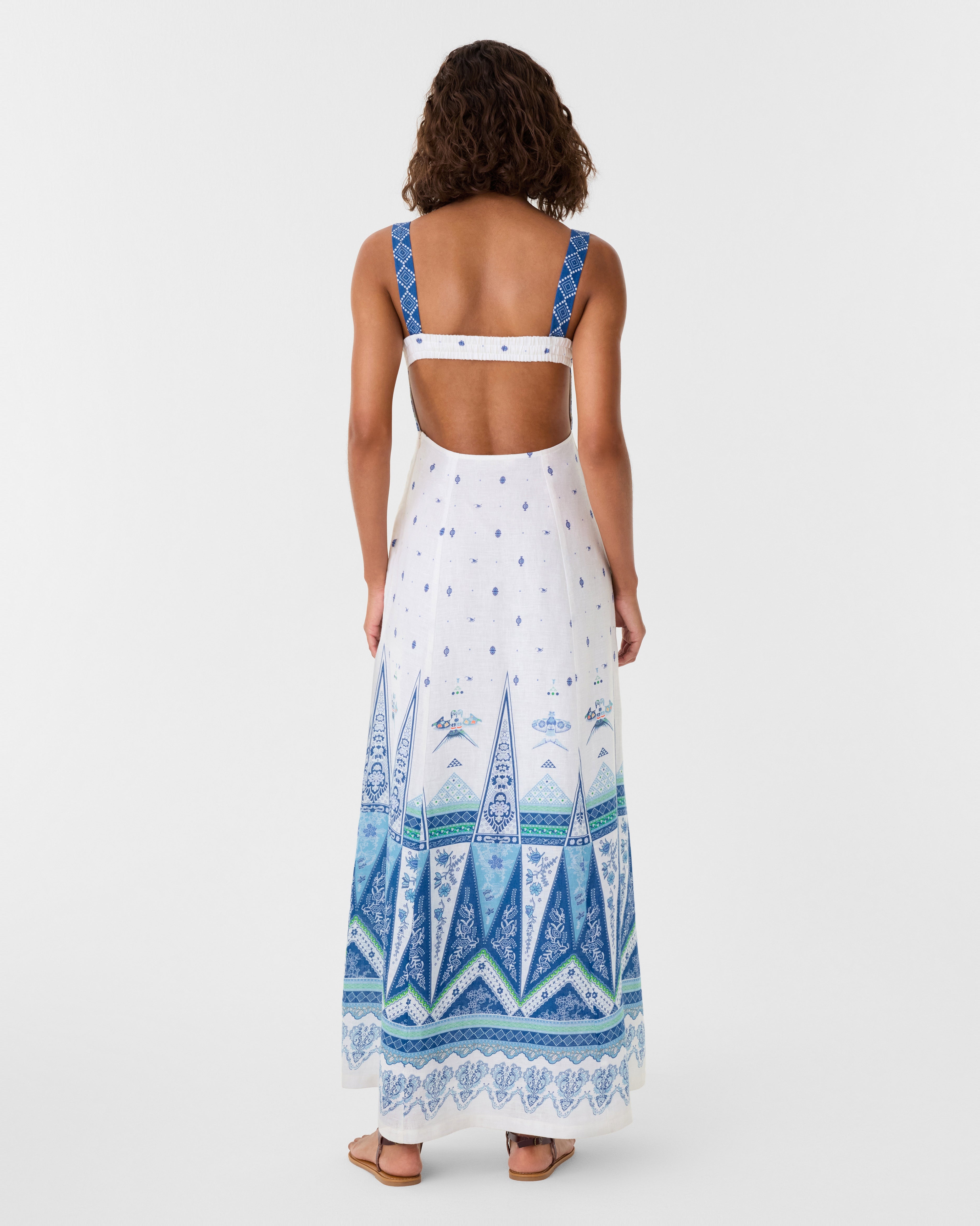 Azzurra Dress in Kites Print