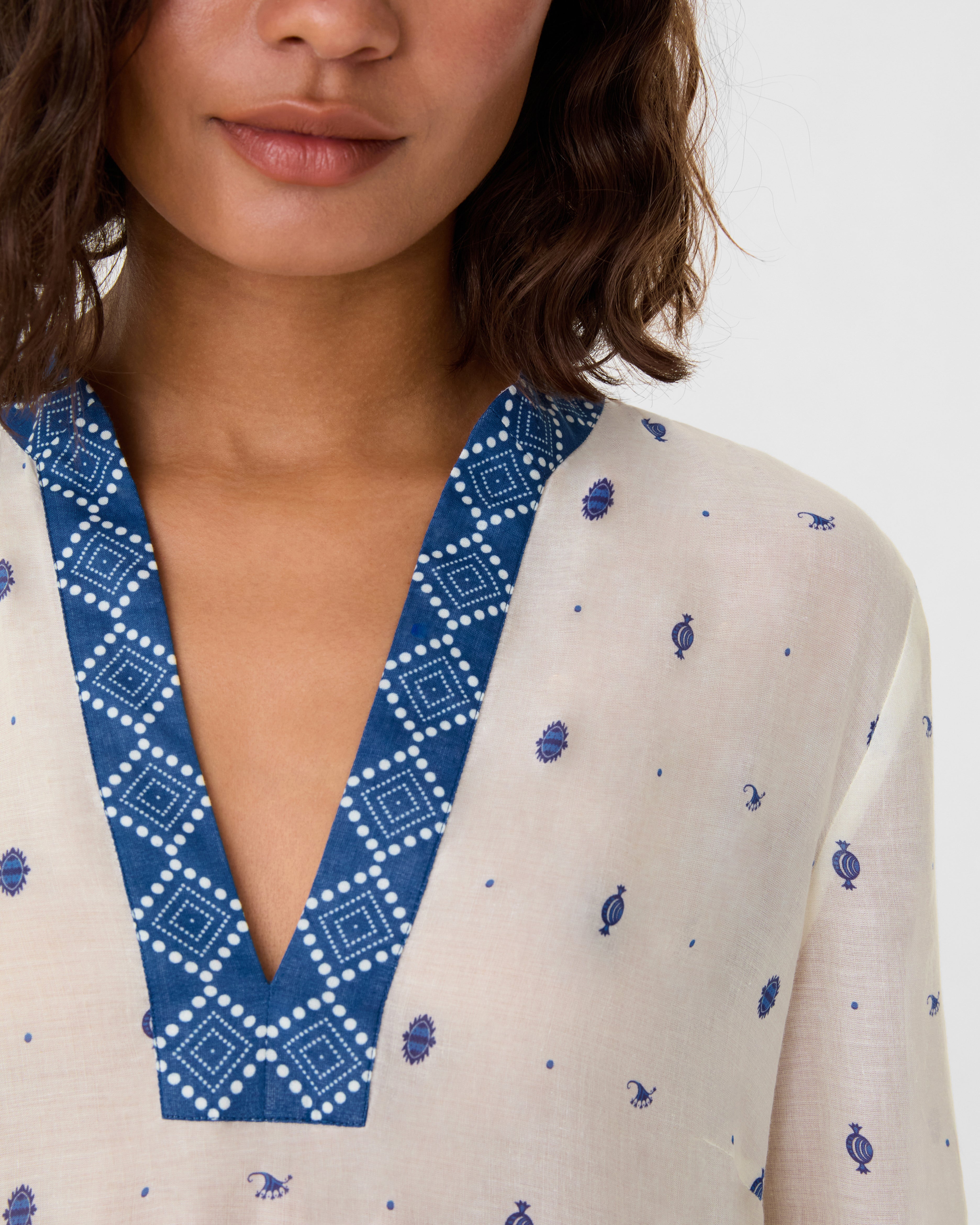 Giada Caftan in Kites Print