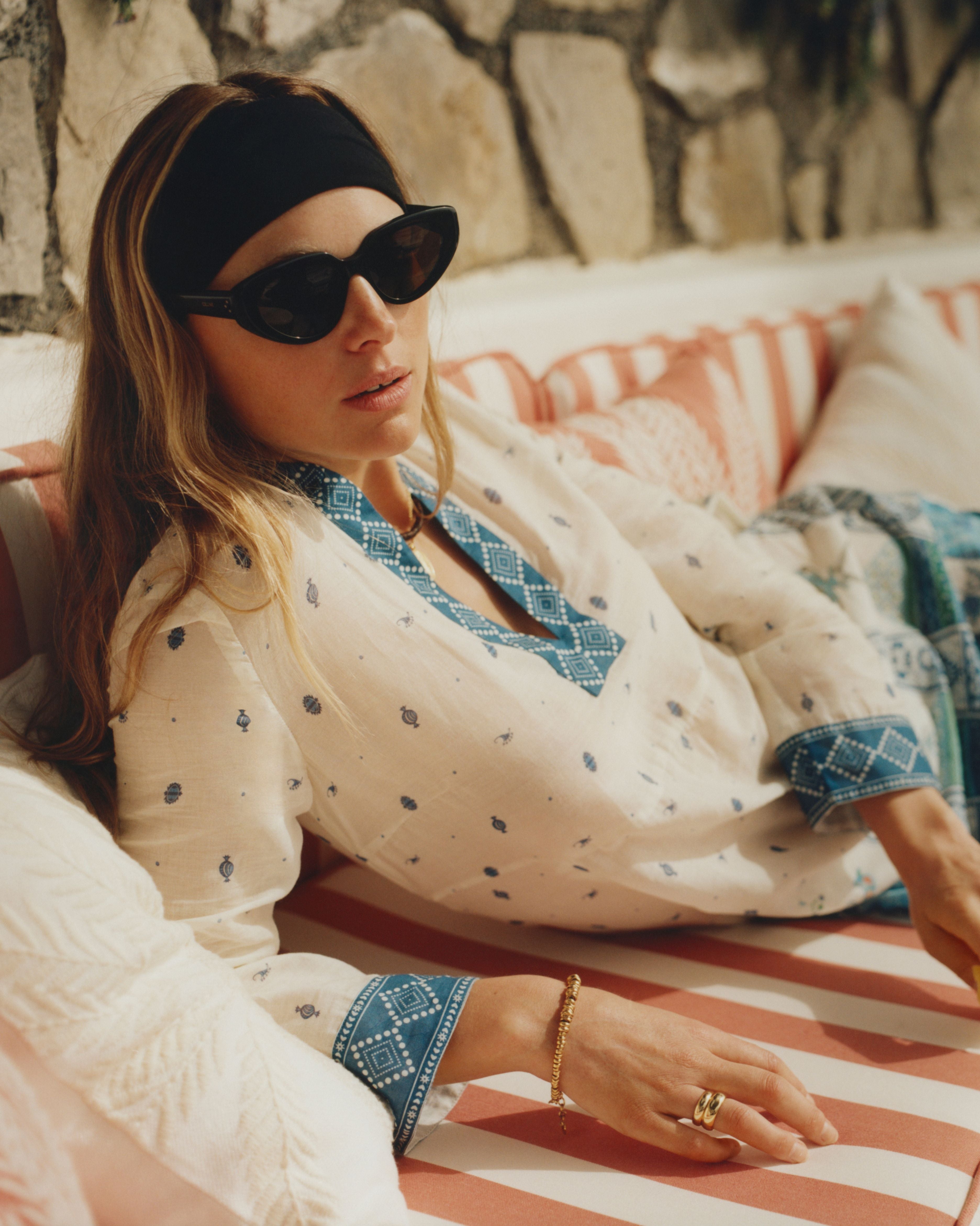 Giada Caftan in Kites Print