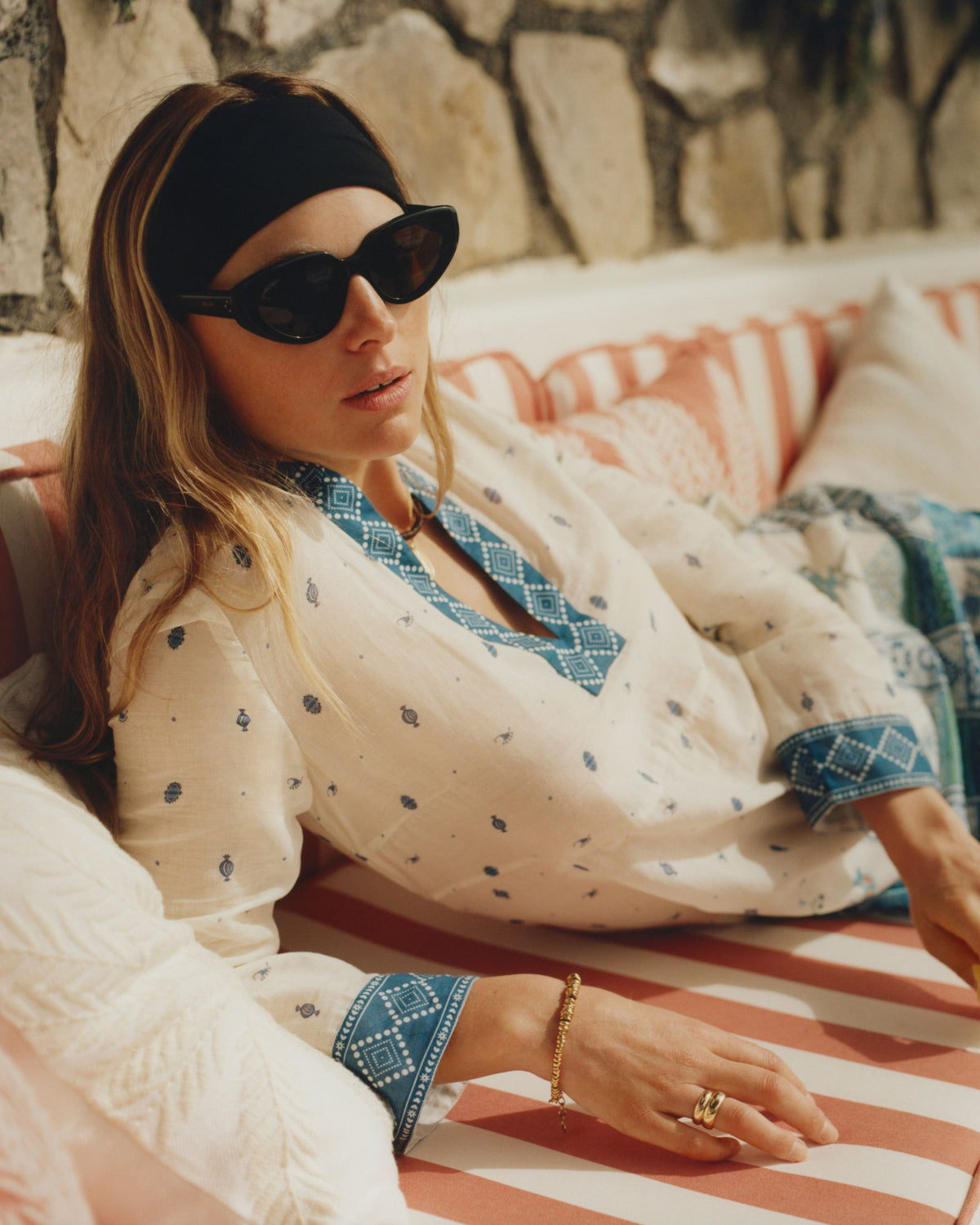 Giada Caftan in Kites Print