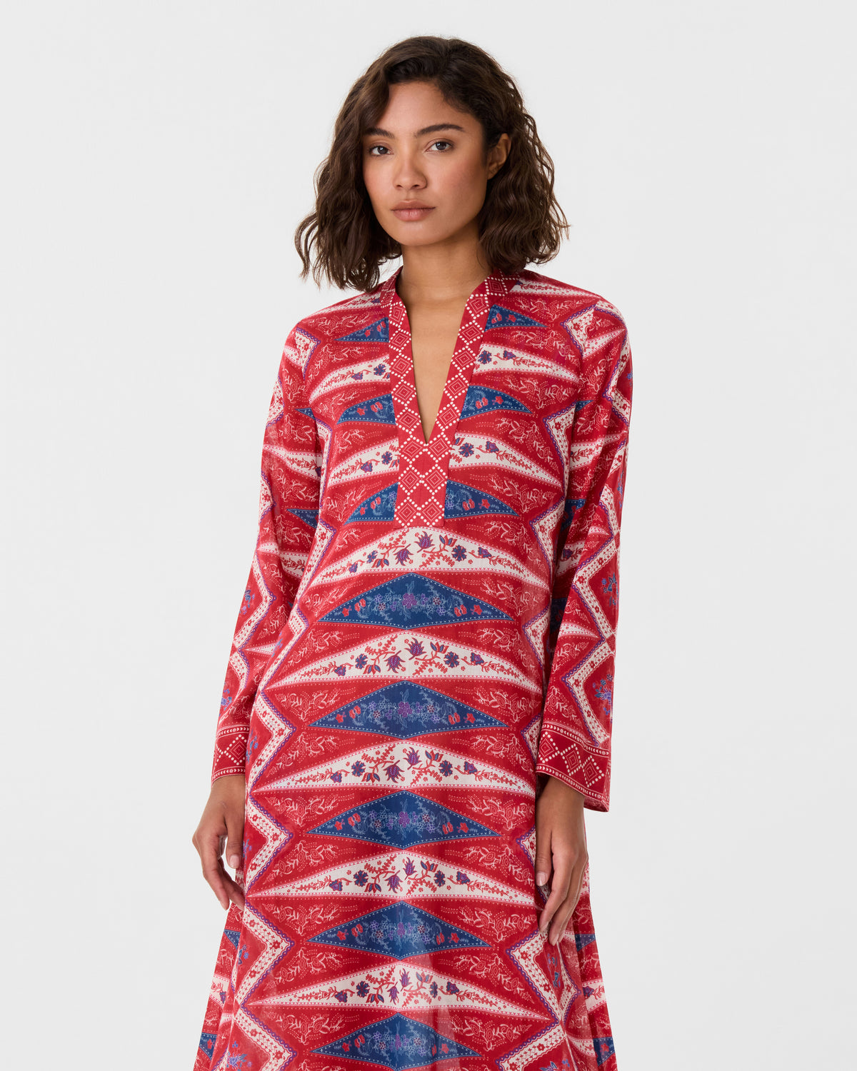 Jenna Caftan in Kites Print