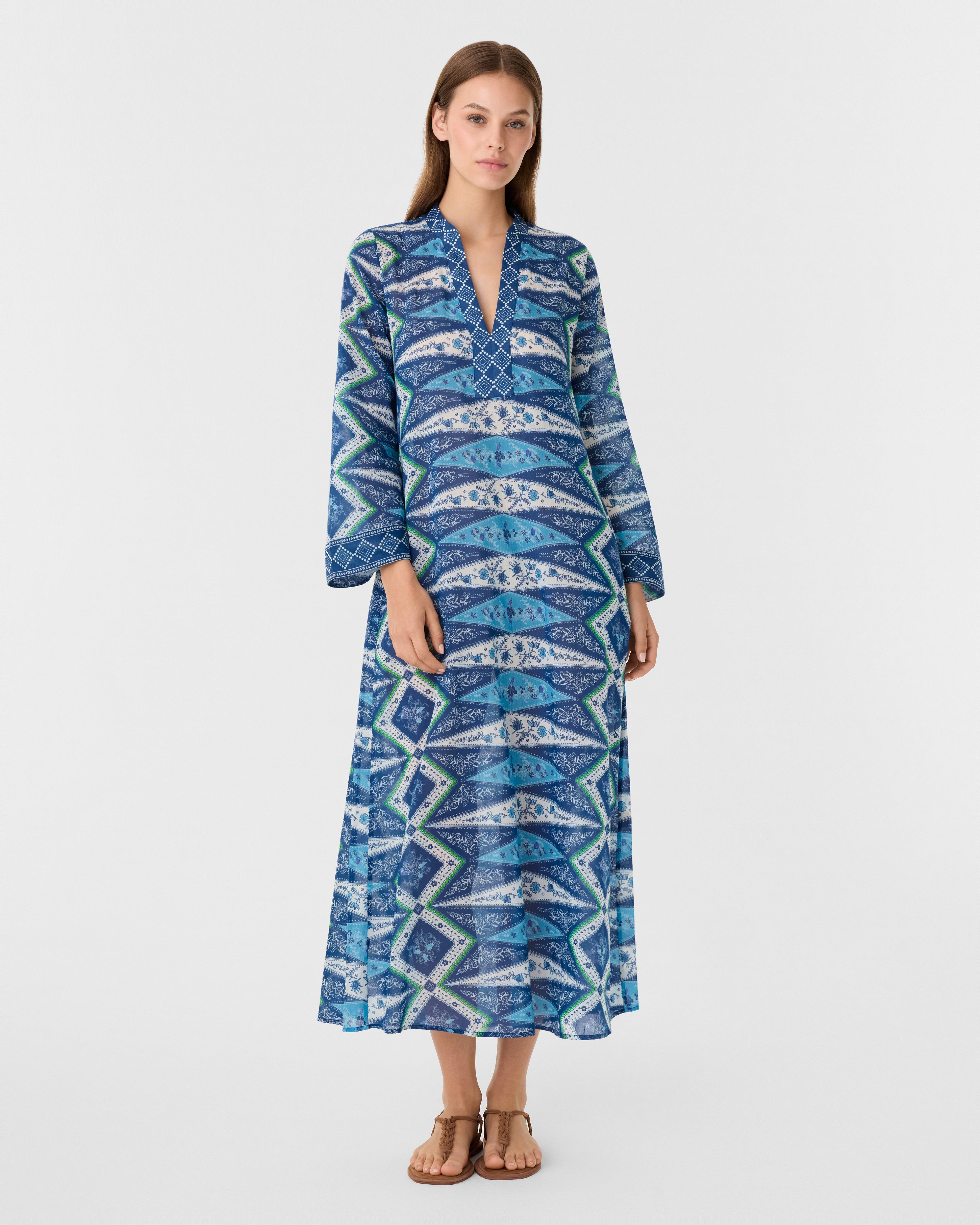 Jenna Caftan in Kites Print