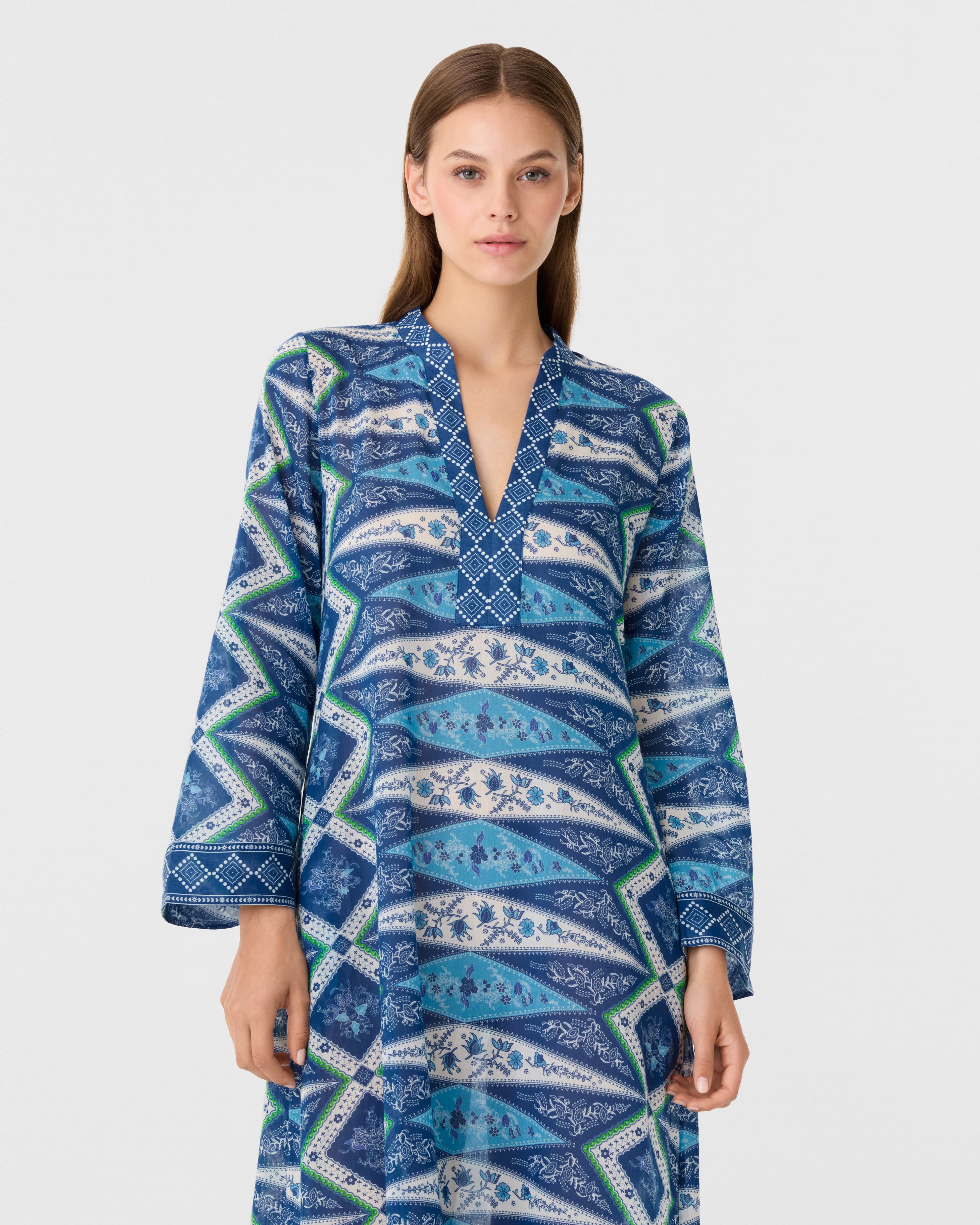 Jenna Caftan in Kites Print