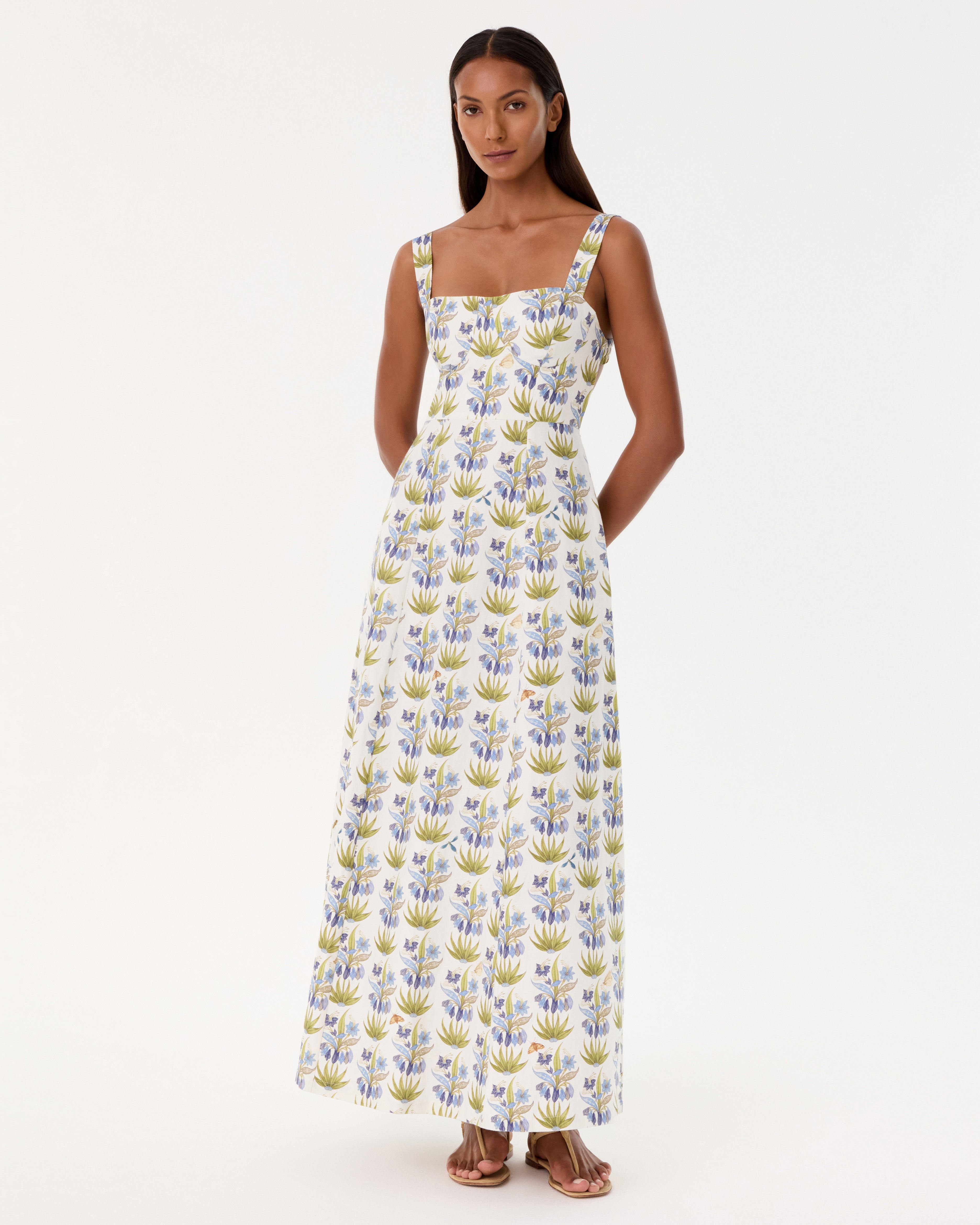 Azzurra Dress in Celestine Flower Print