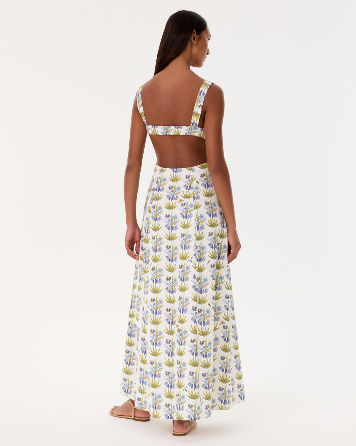 Azzurra Dress in Celestine Flower Print