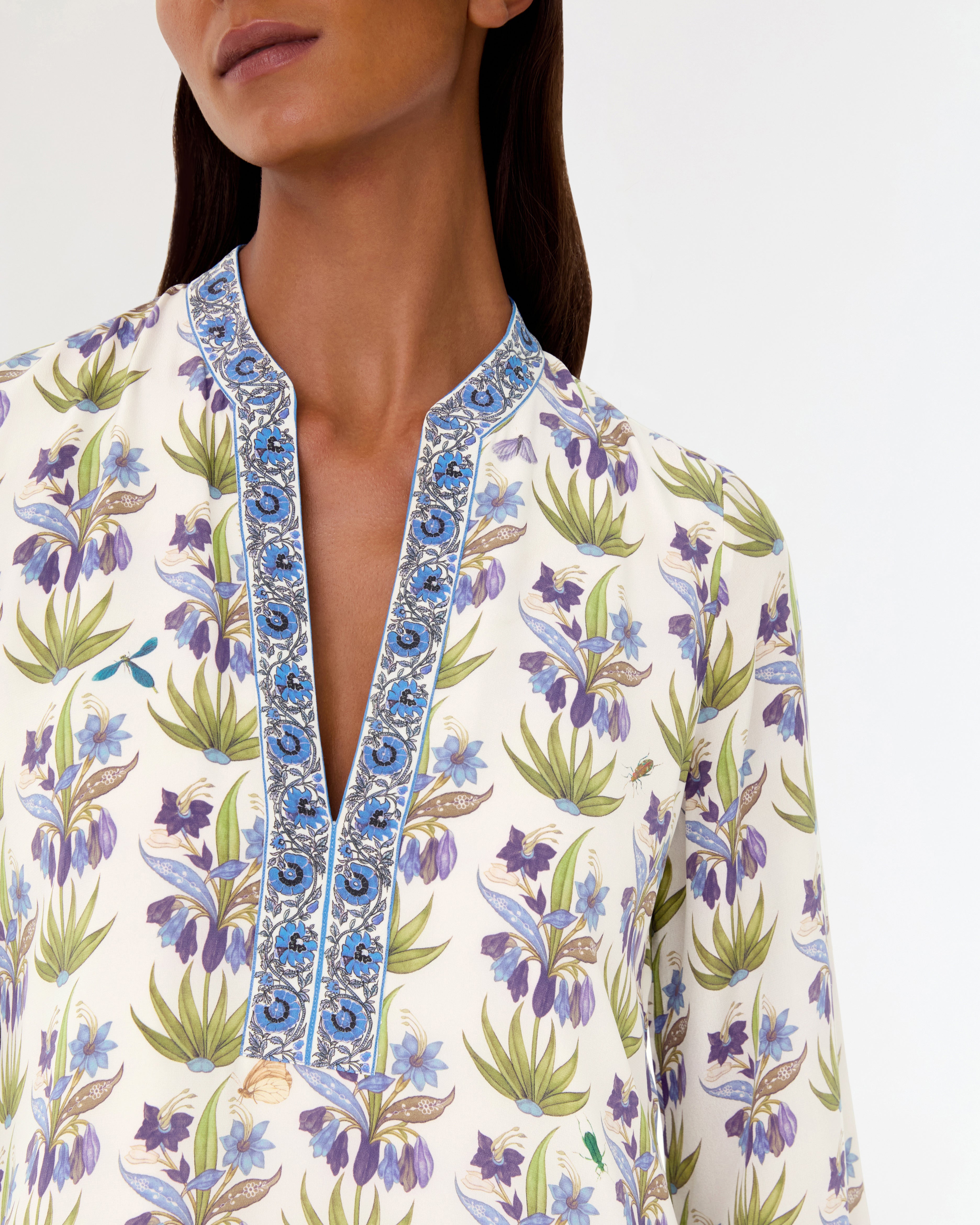 Jenna Caftan in Celestine Flower Print