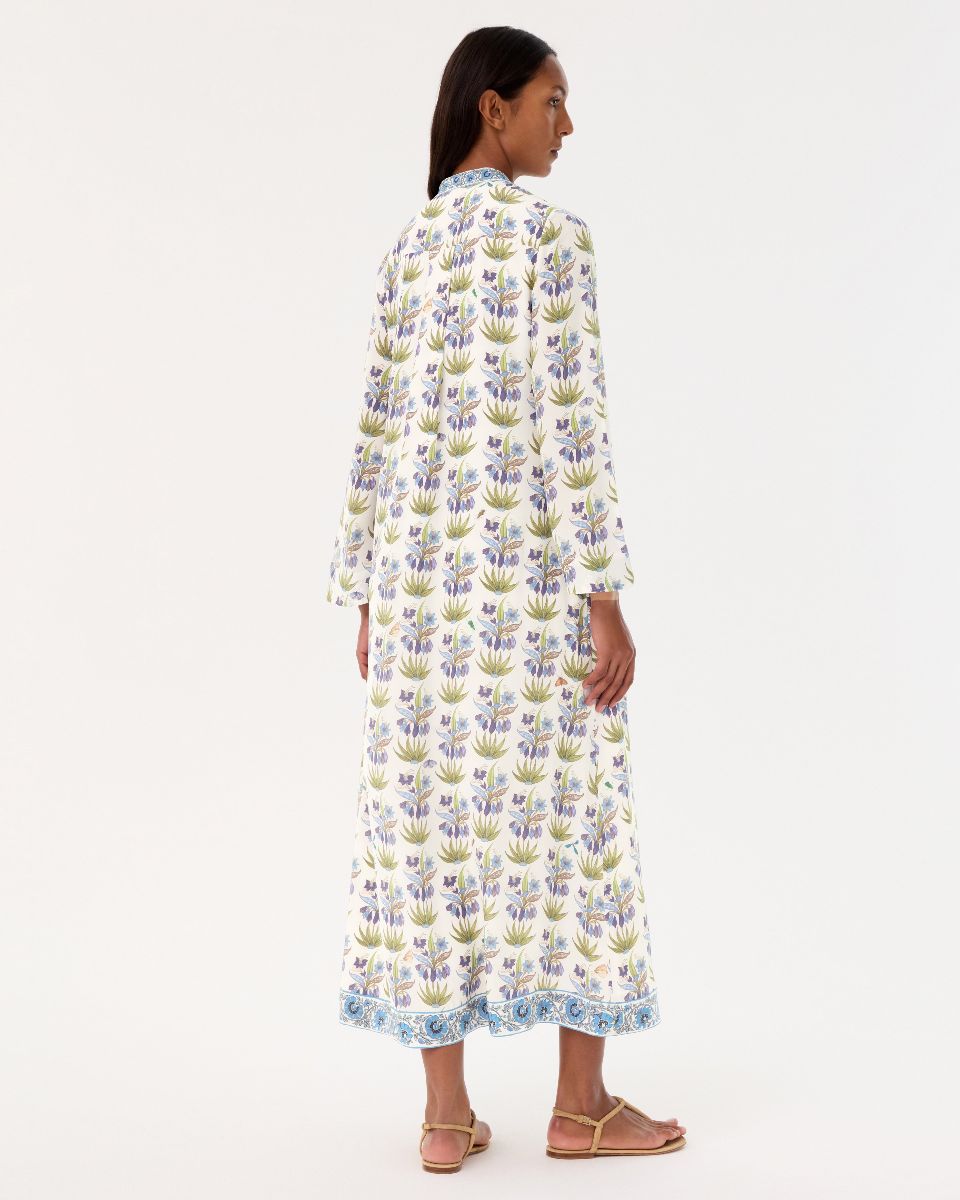 Jenna Caftan in Celestine Flower Print