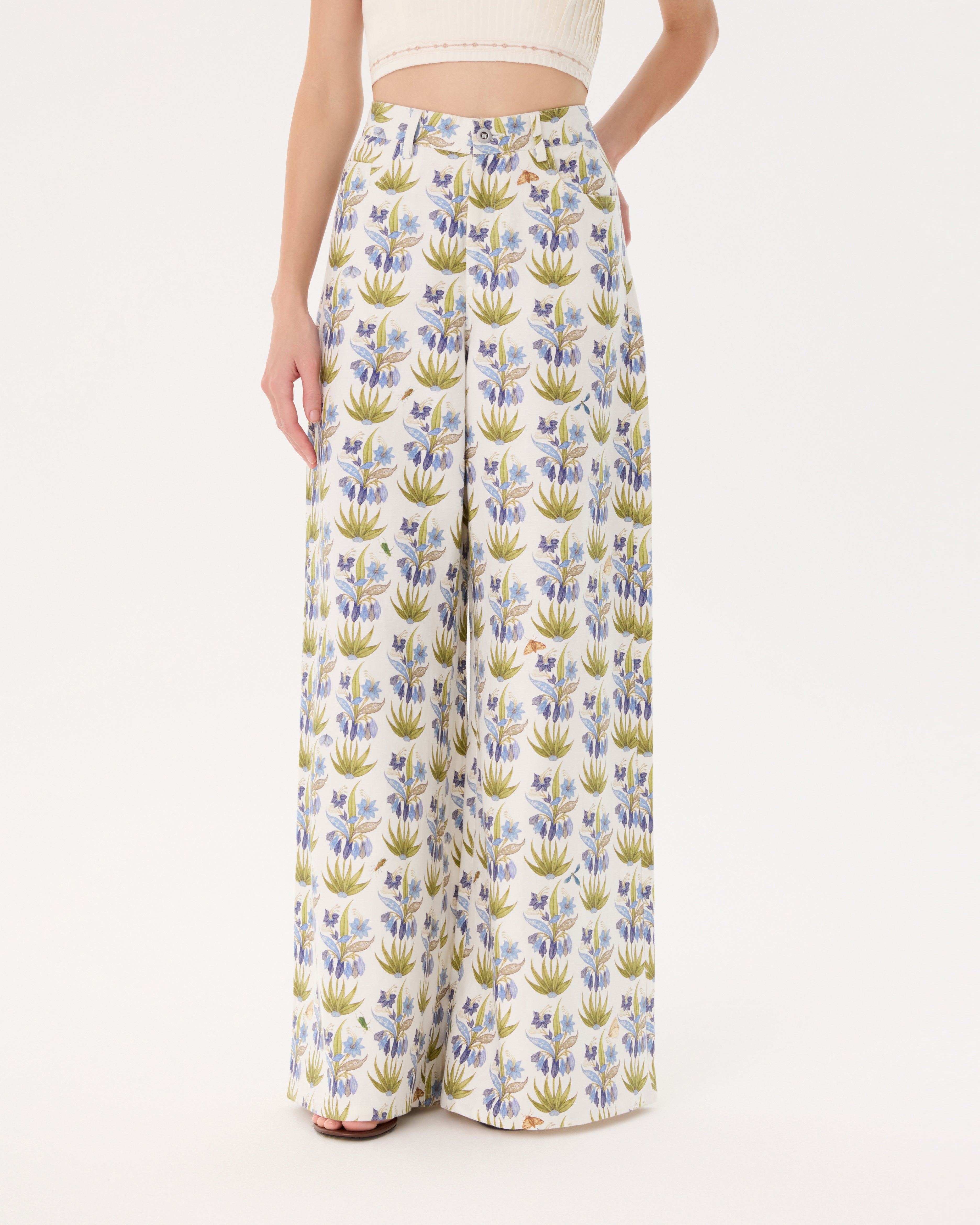 Nadia Pants  in Celestine Flower Print