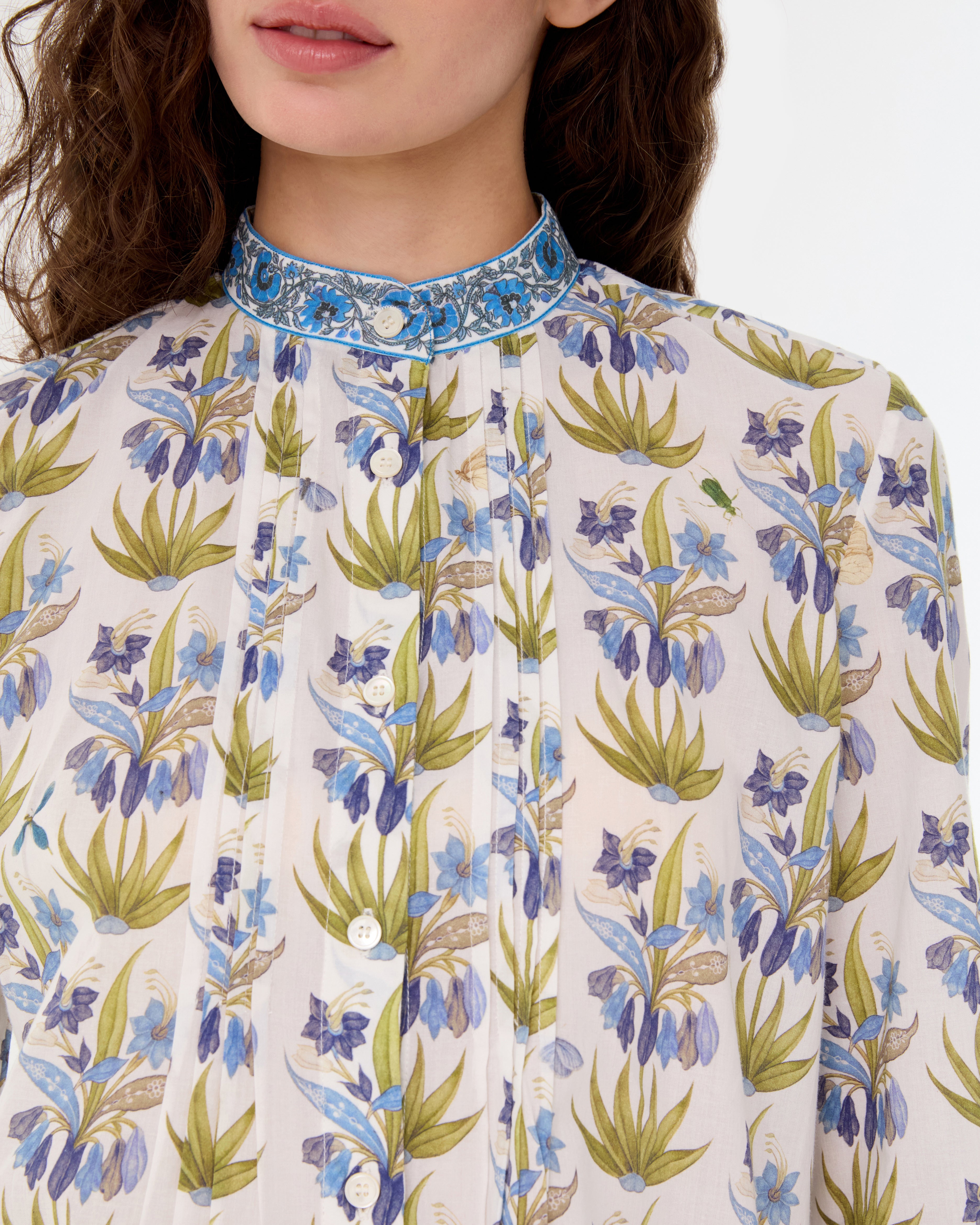 Chiara Shirt in Celestine Flower Print