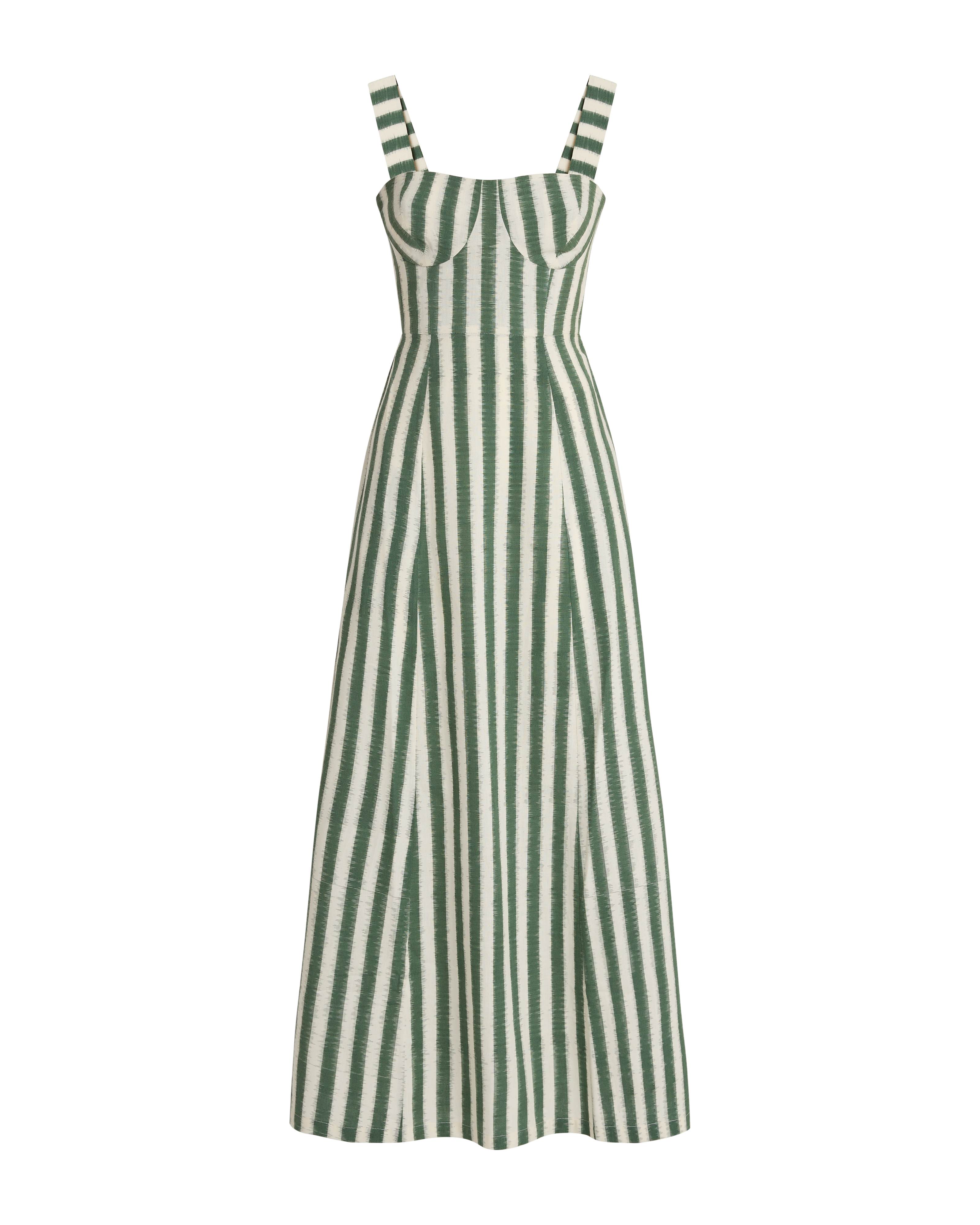 Azzurra Dress in Ikat Stripes