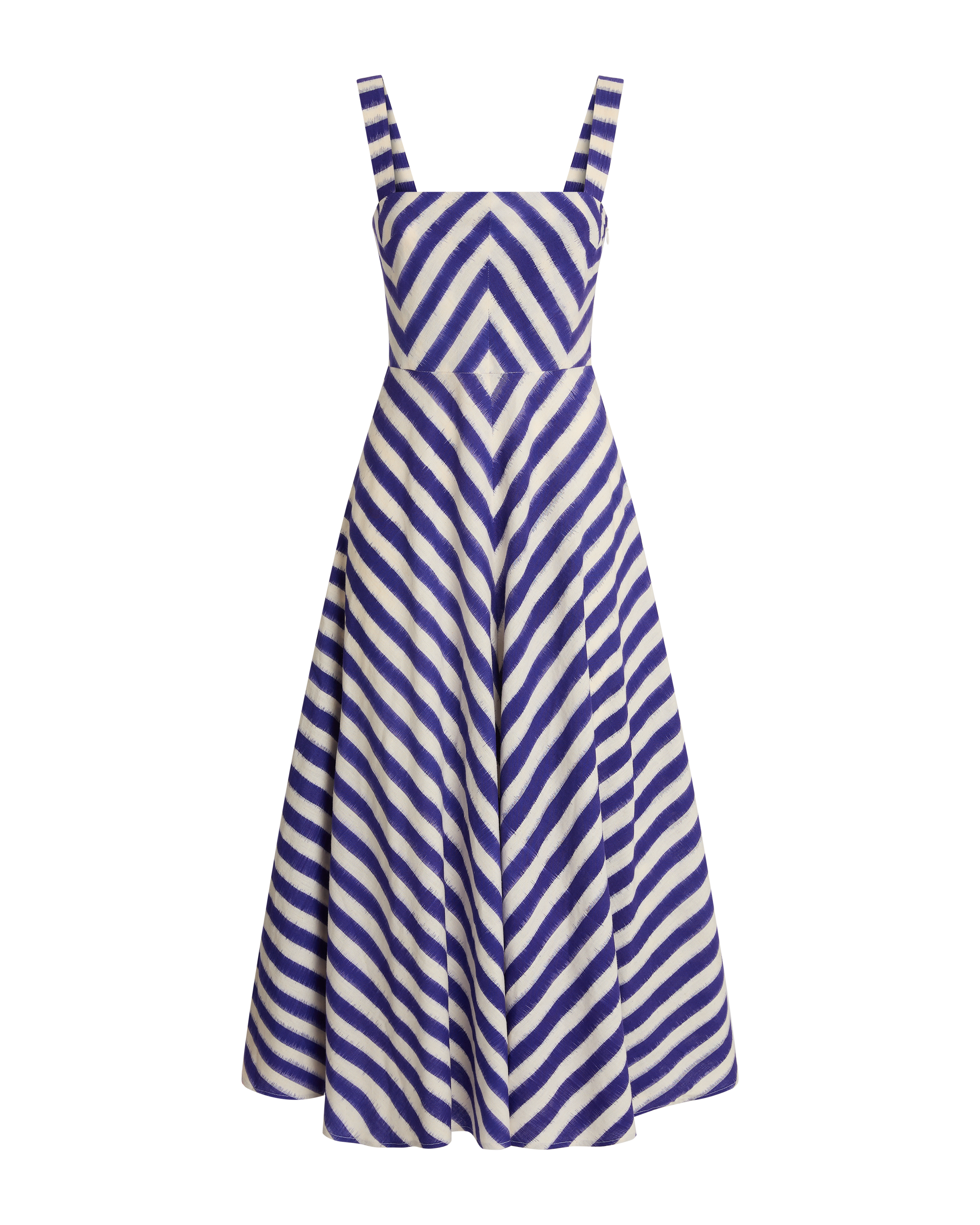 Margherita Dress in Ikat Stripes