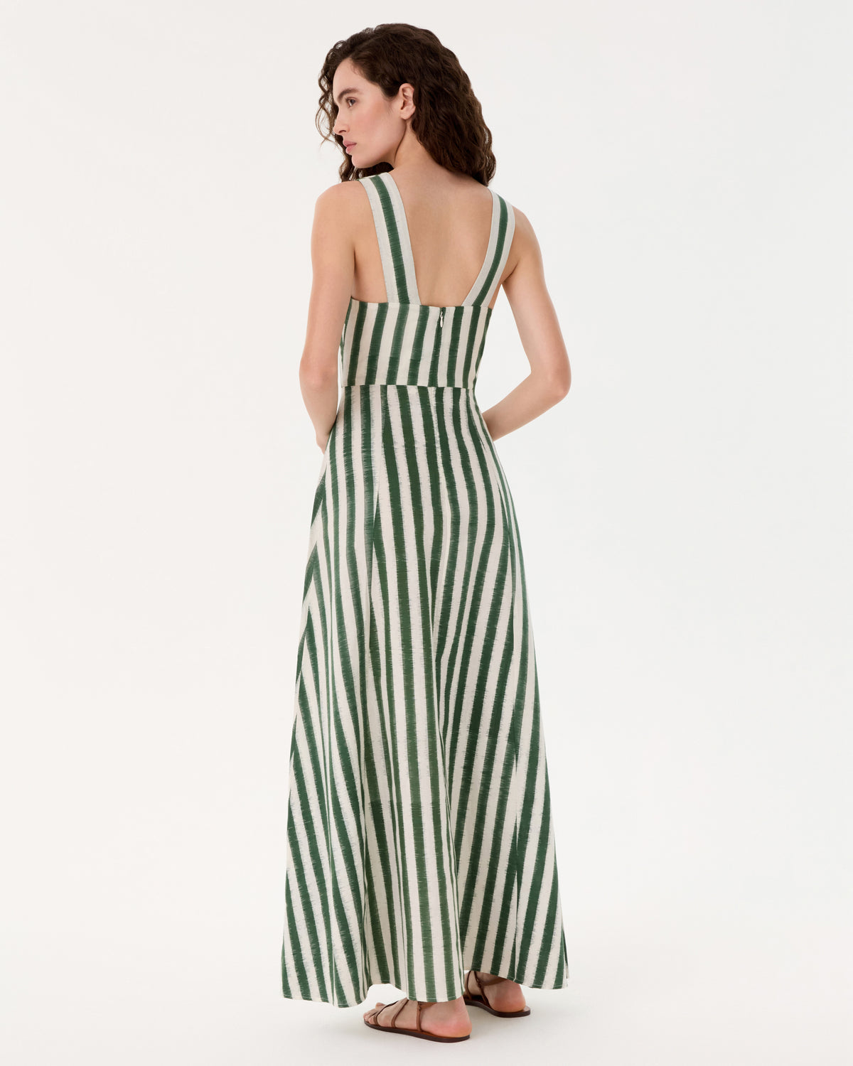 Nellie Dress in Ikat Stripes