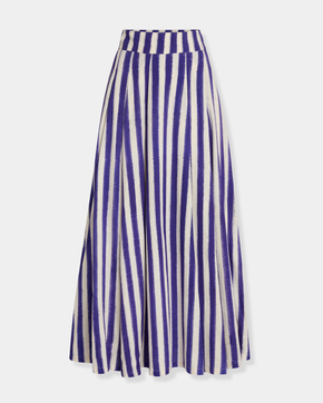 Flaminia Skirt in Ikat Stripes