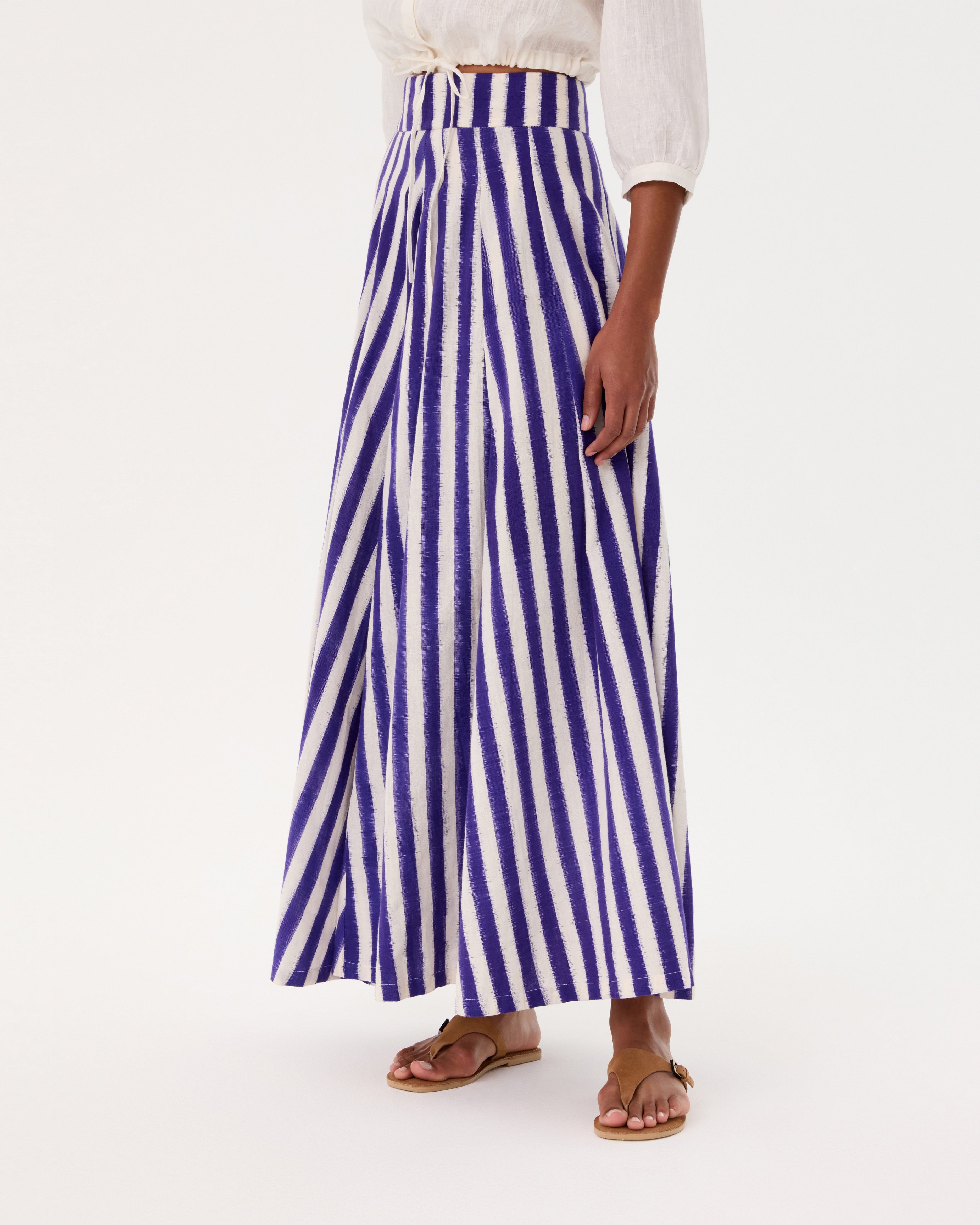 Flaminia Skirt in Ikat Stripes