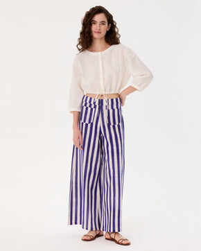 Adele Trousers in Ikat Stripes