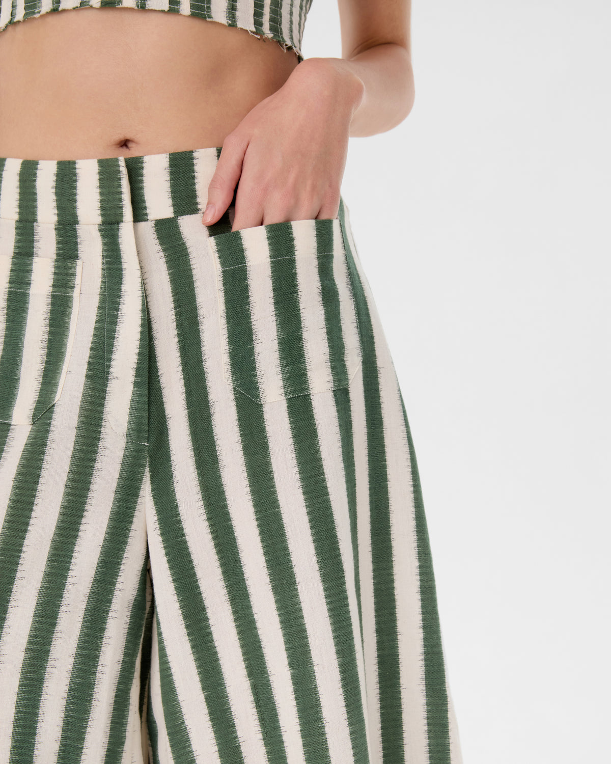 Adele Trousers in Ikat Stripes