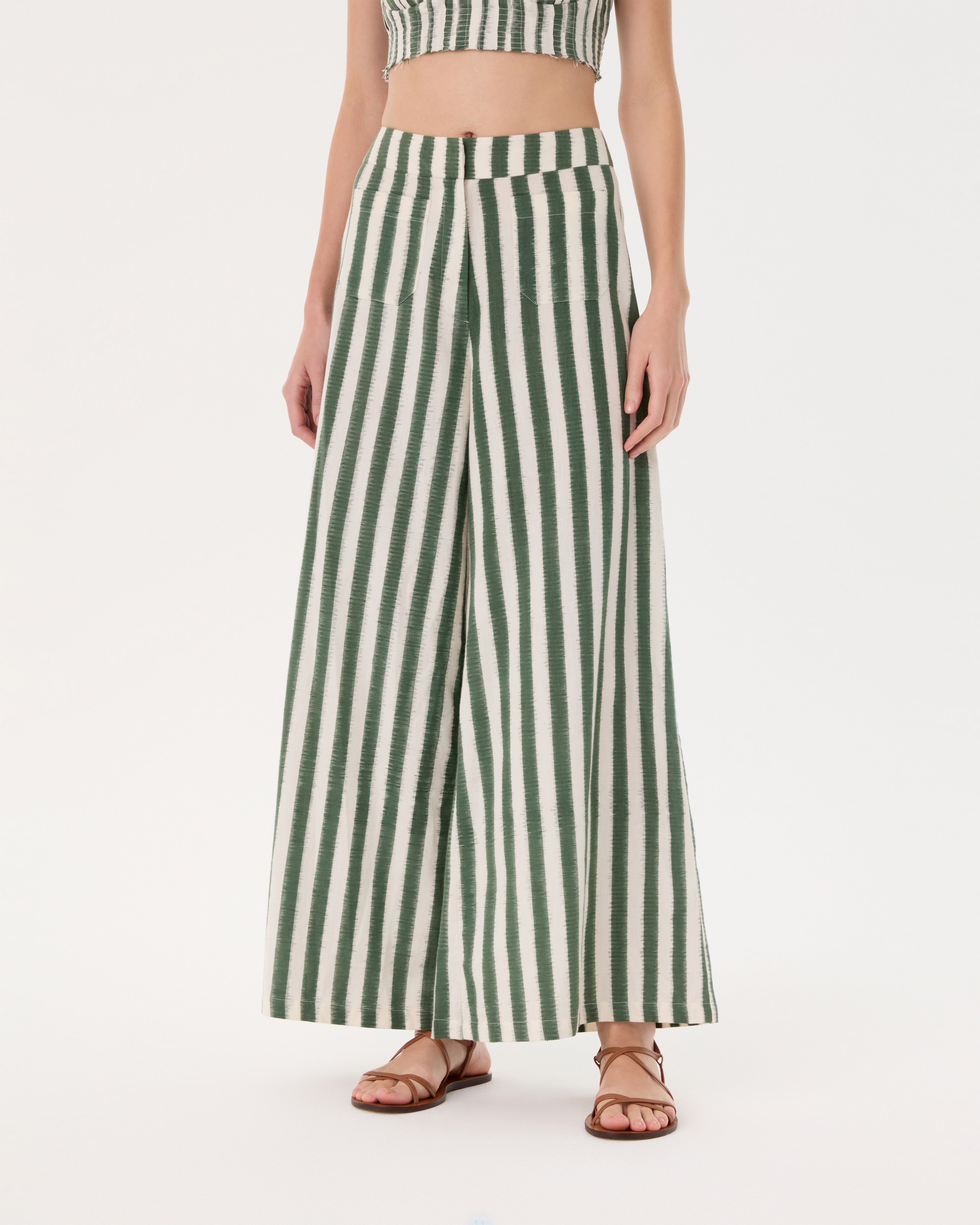Adele Trousers in Ikat Stripes