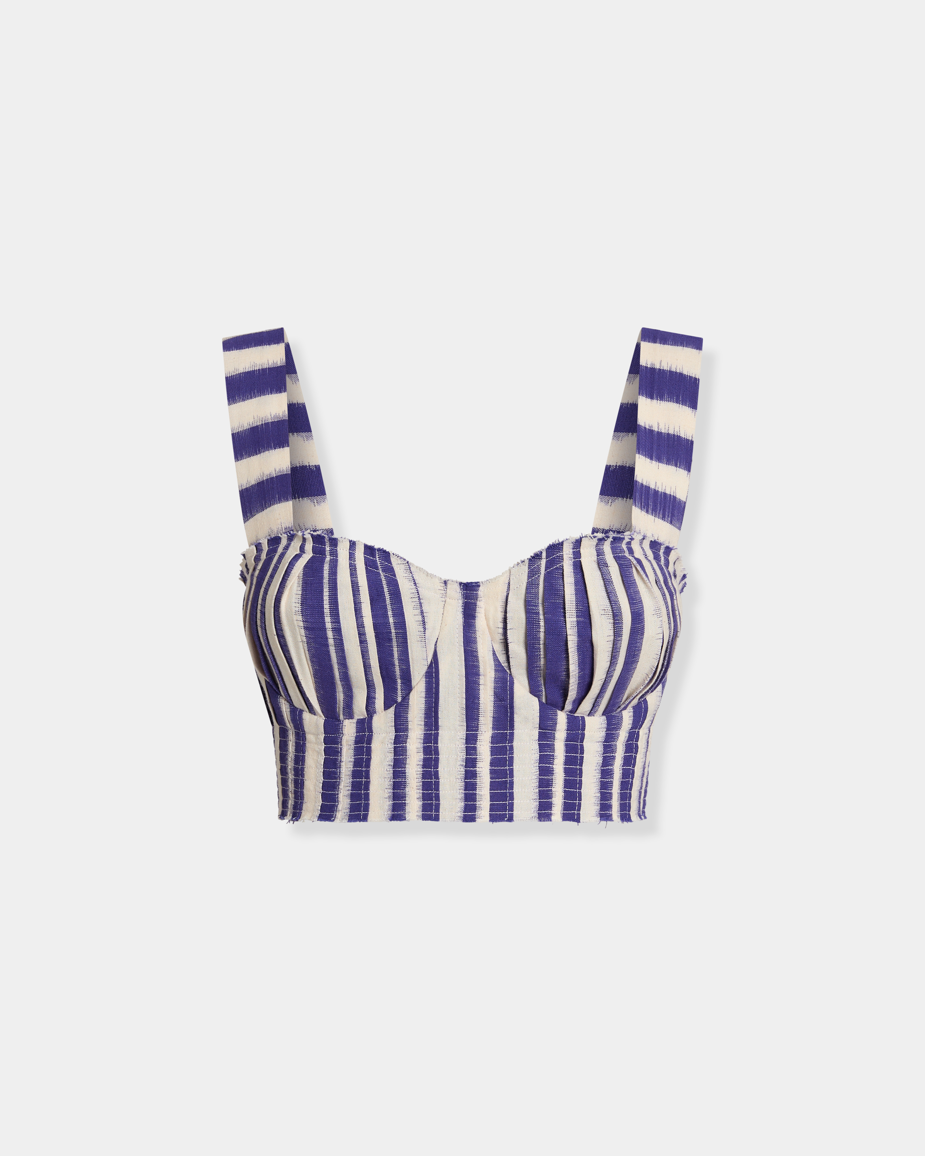 Dalia Top in Ikat Stripes