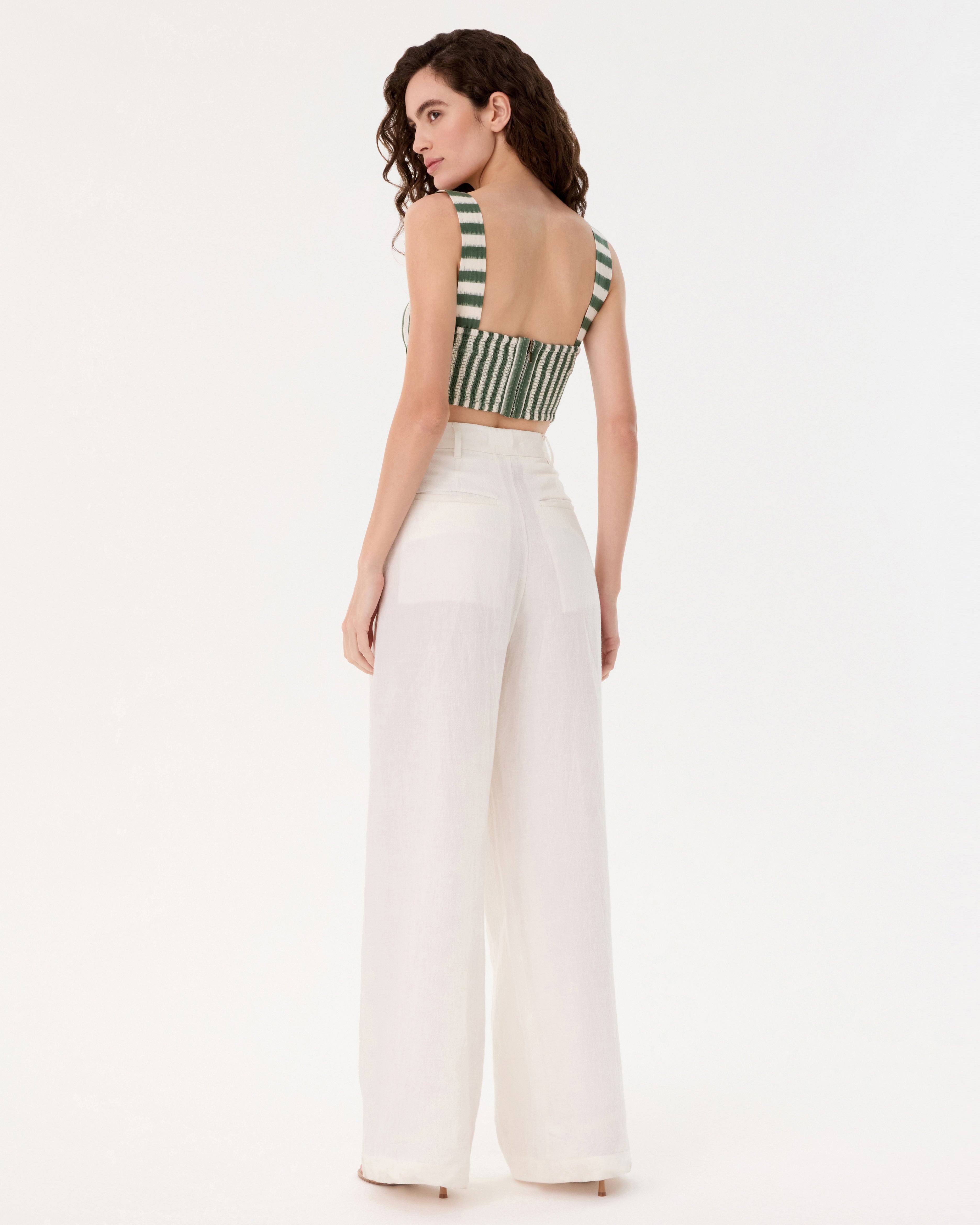 Dalia Top in Ikat Stripes