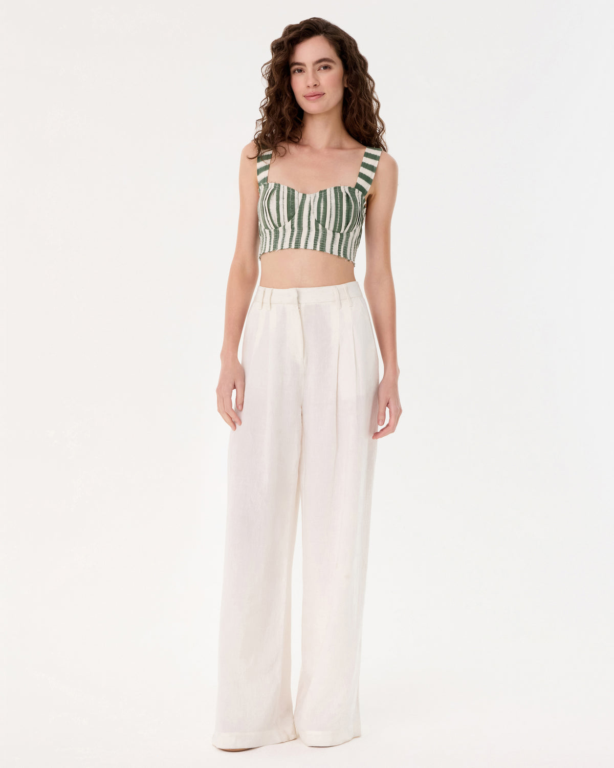 Dalia Top in Ikat Stripes