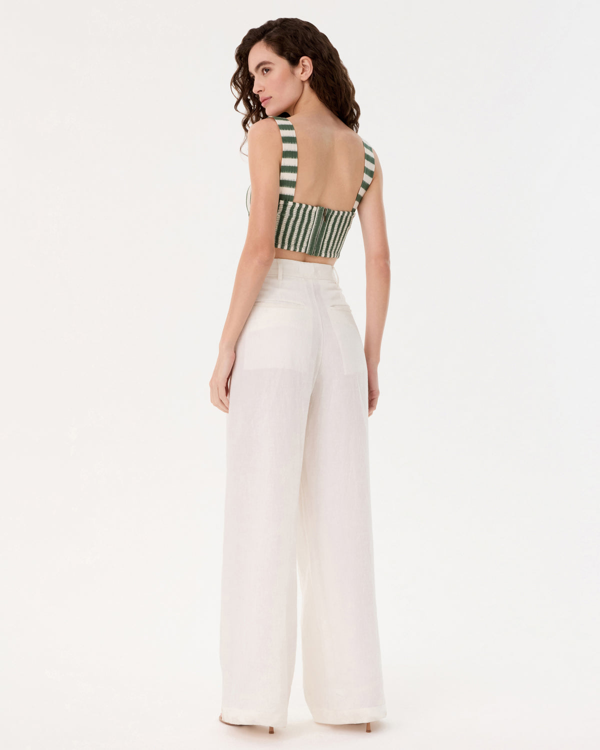 Dalia Top in Ikat Stripes