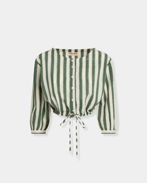 New Jinny Top in Ikat Stripes