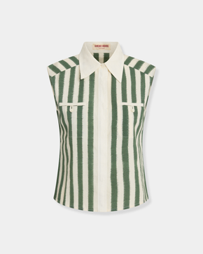 Ylenia Top in Ikat Stripes
