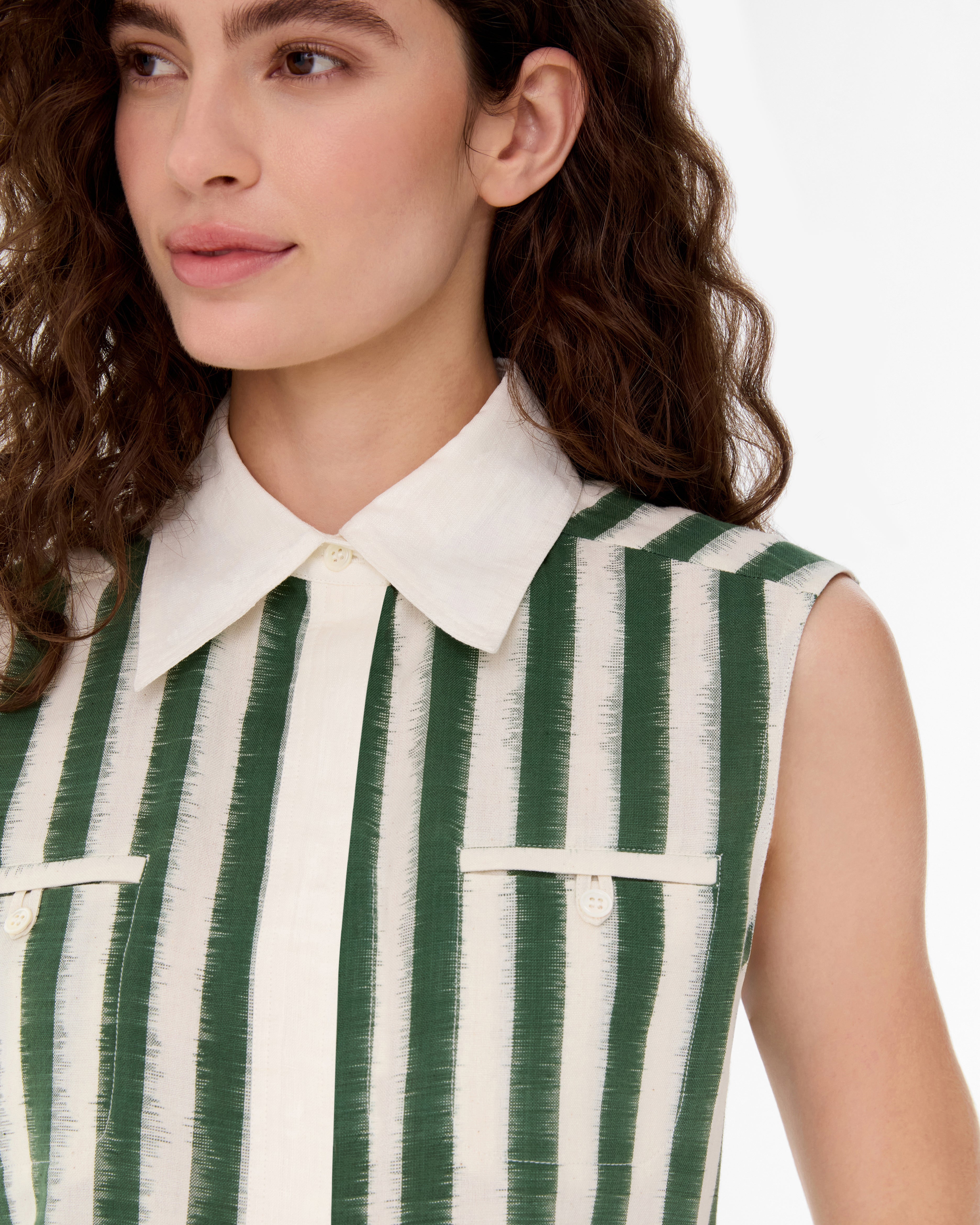 Ylenia Top in Ikat Stripes