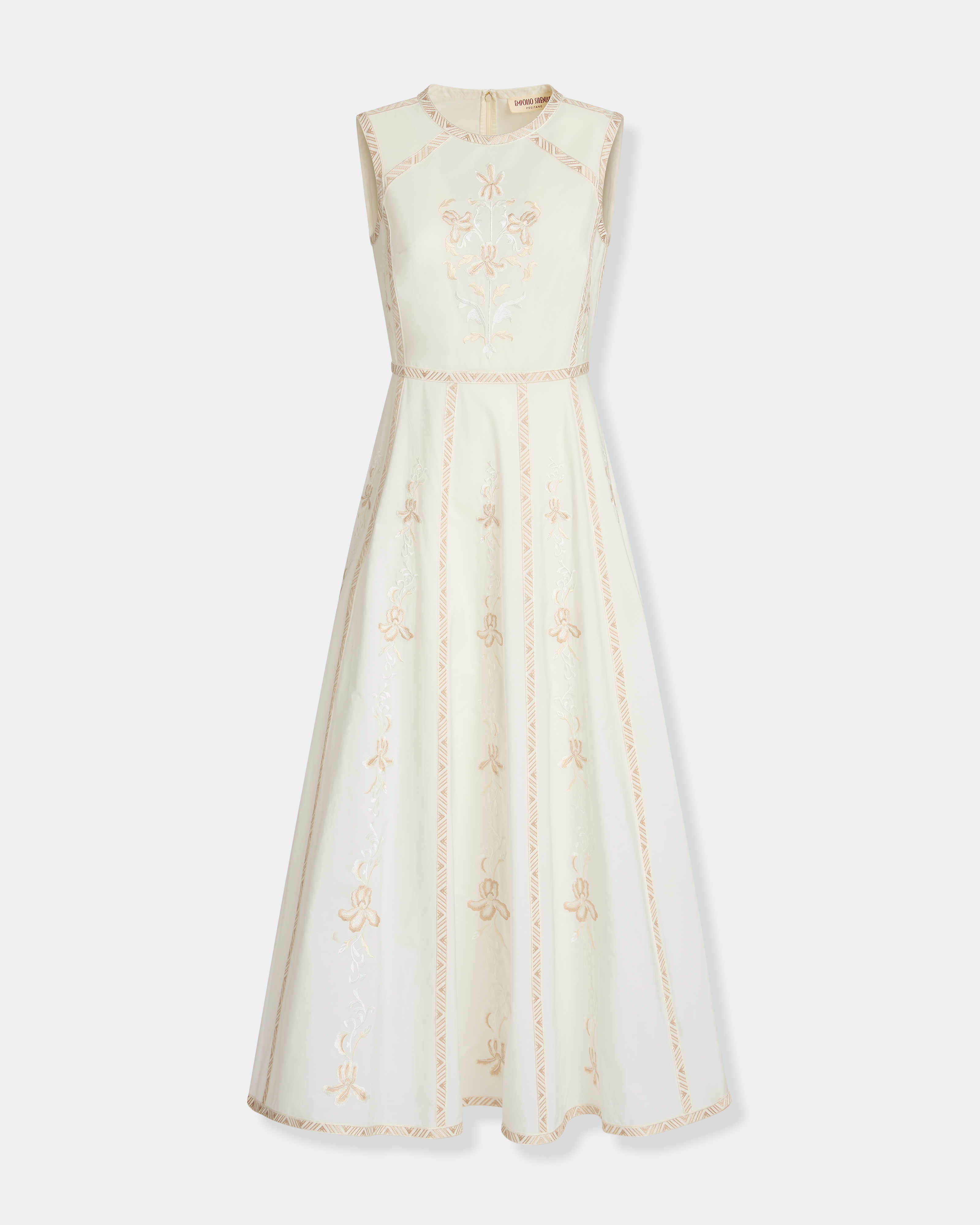 Clodette Dress with Iris Embroidery
