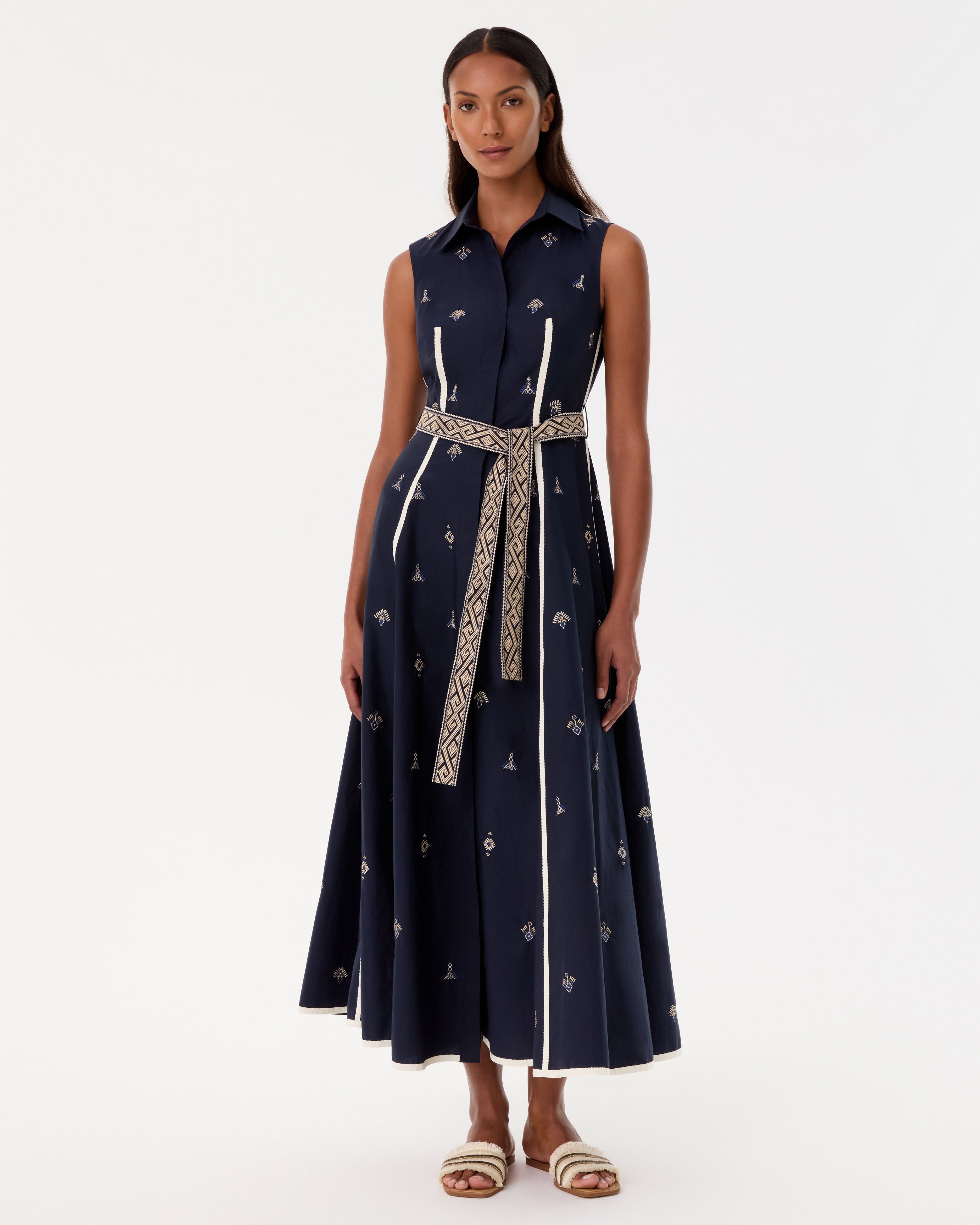 Miralda Dress with Iris Embroidery