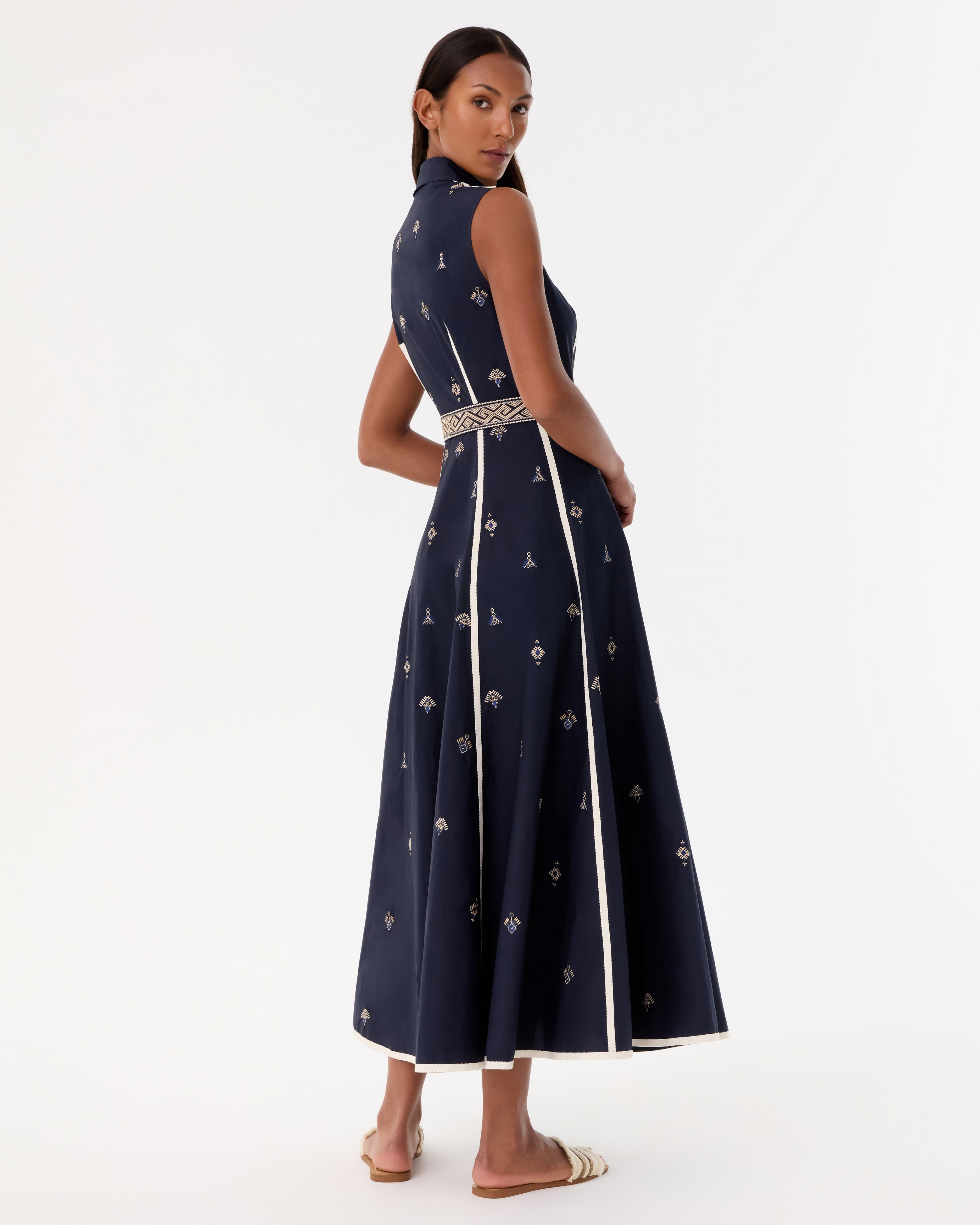 Miralda Dress with Iris Embroidery